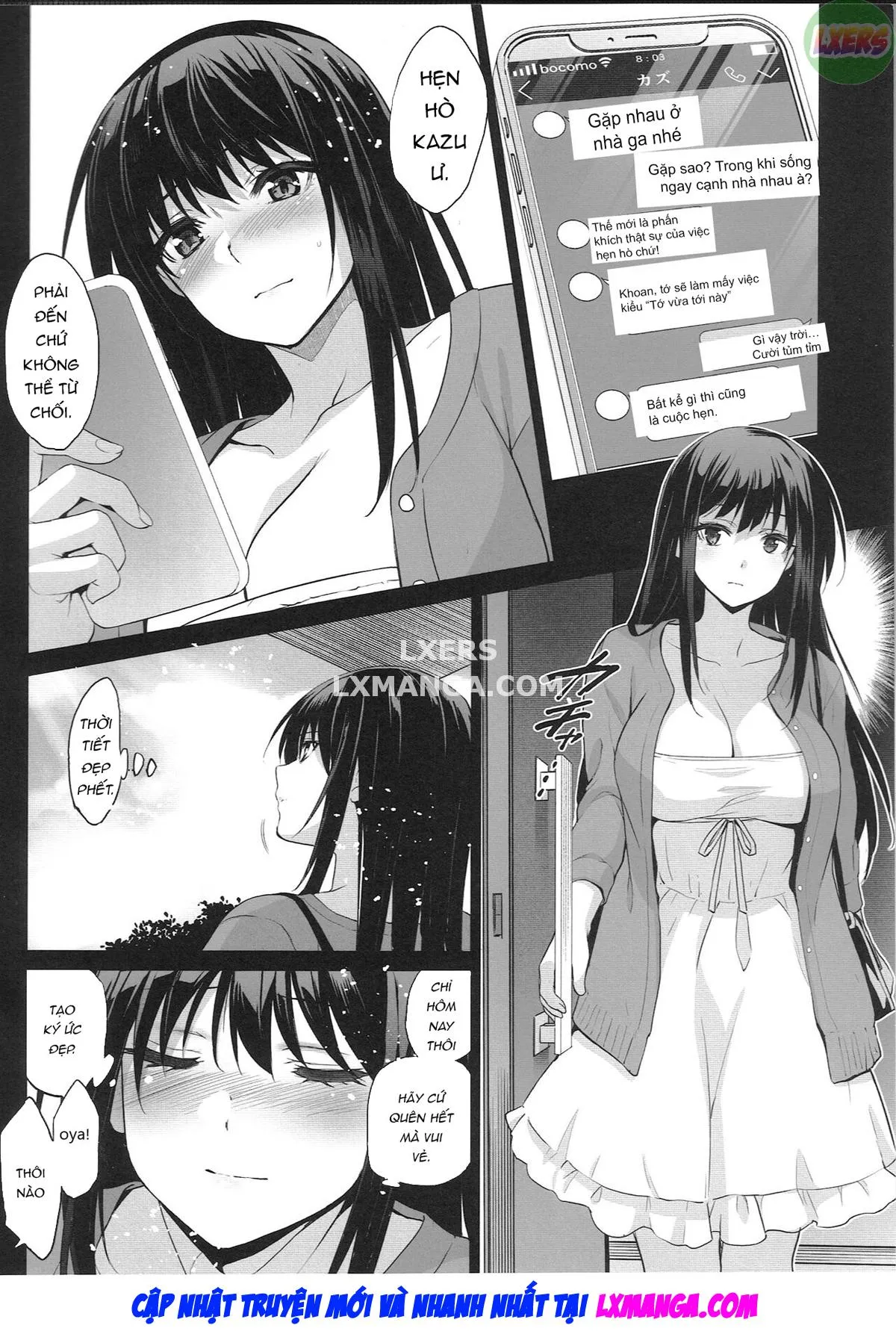 HentaiVN.net - Ảnh 6 - Otonari no Nie [Saikai Shita Osananajimi no Ie de Okita Koto.] - Chap 3