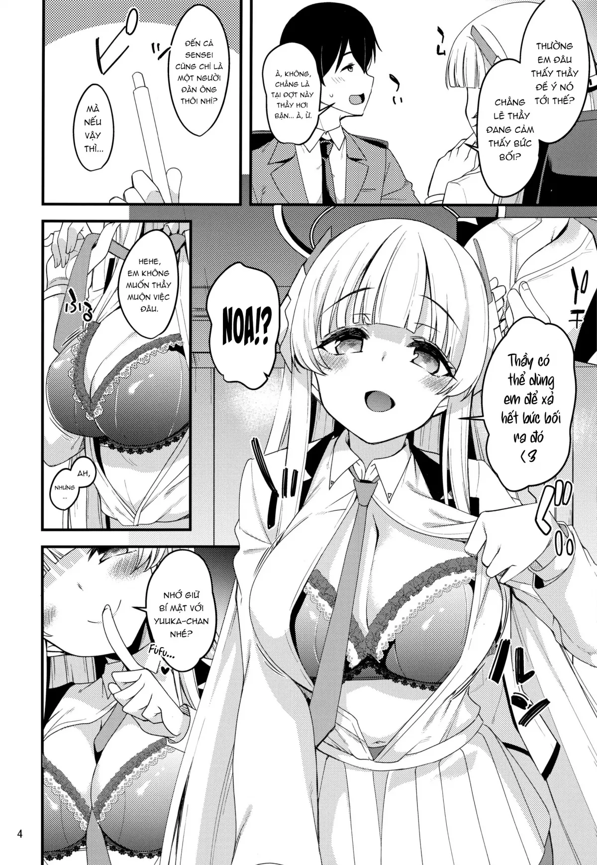 HentaiVN.net - Ảnh 3 - Sensei! Đừng nói chuyện này cho yuuka biết nhé! - Oneshot nứng