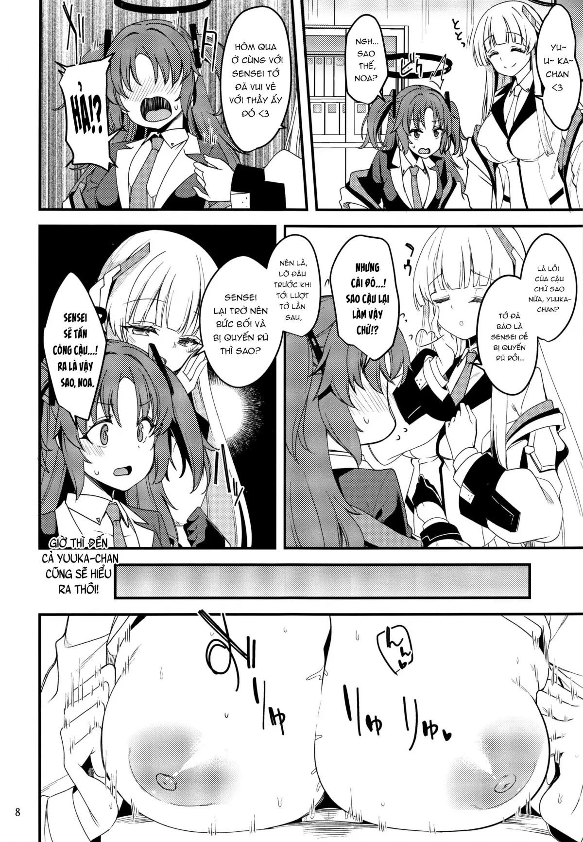 HentaiVN.net - Ảnh 7 - Sensei! Đừng nói chuyện này cho yuuka biết nhé! - Oneshot nứng