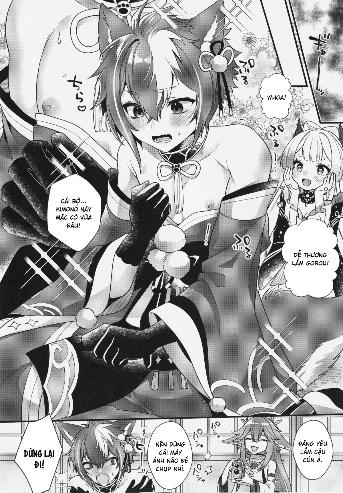 HentaiVN.net - Ảnh 9 - Cơn khủng hoảng của cậu cún [Wanko kikiippatsu!] - Oneshot