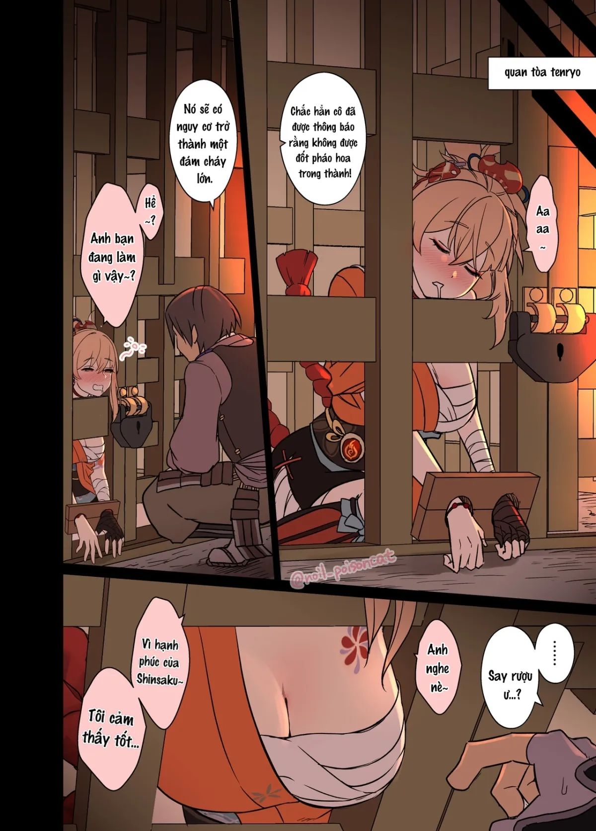 HentaiVN.net - Ảnh 3 - Làm tình với yoimiya say rượu [Deisui Shita Yoimiya ni Warui Koto o Suru Hanashi] - Oneshot