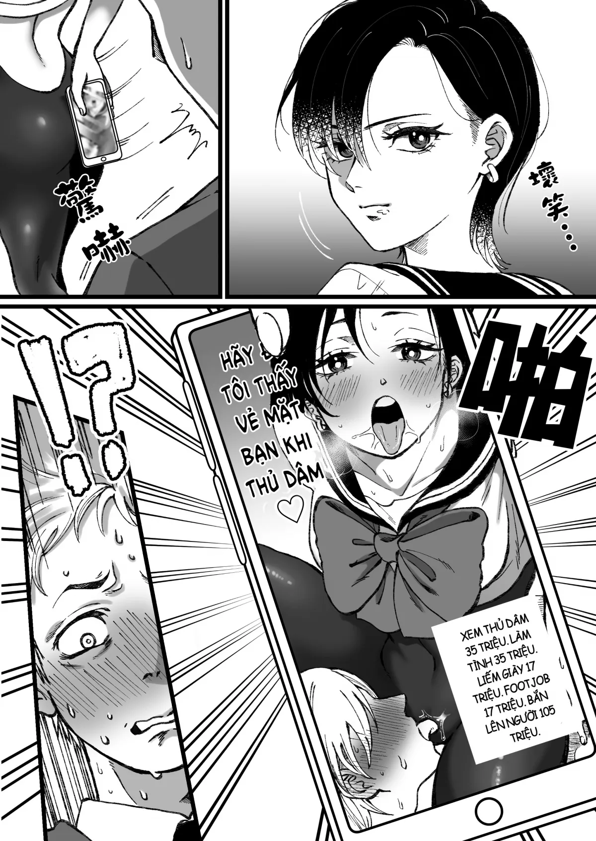 HentaiVN.net - Ảnh 4 - Bị nữ sinh mặc đồ thủy thủ + đồ bơi đào mỏ - Oneshot