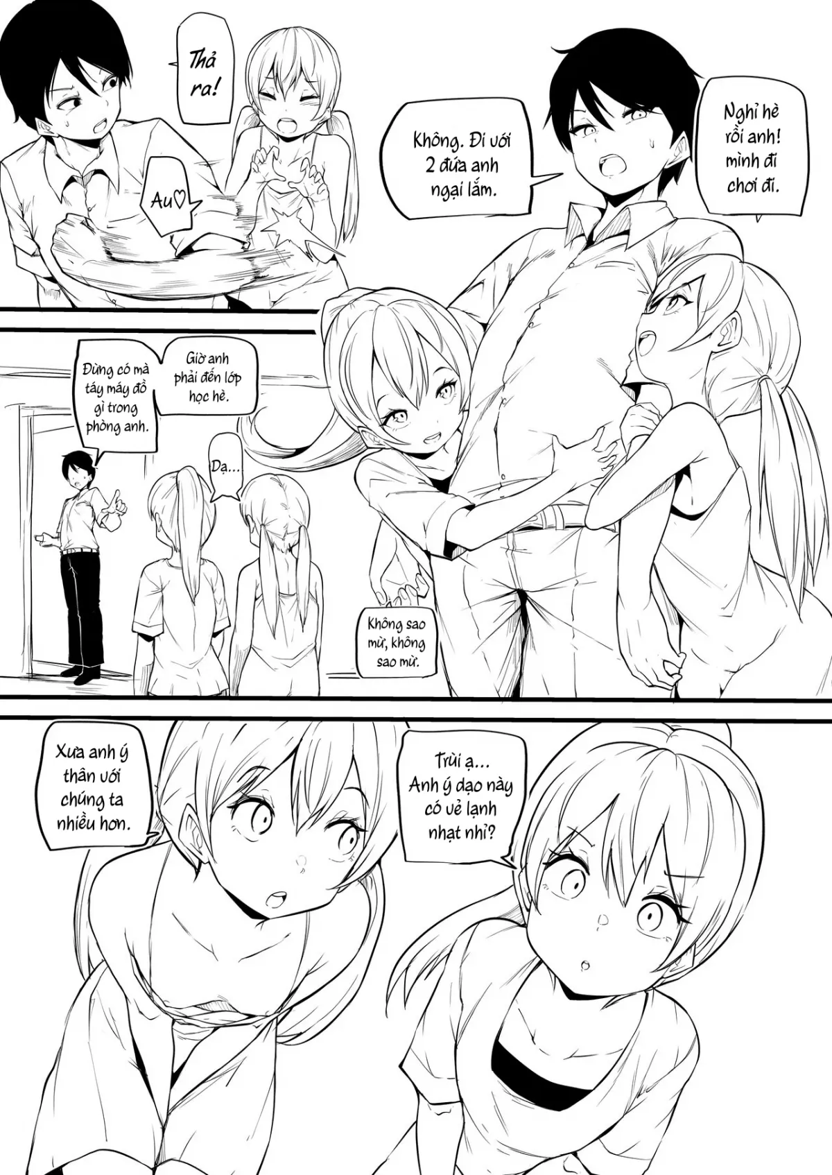 HentaiVN.net - Ảnh 3 - Lôi kéo Onii-chan vào Onda giáo [Futago no Imouto ga Onii-chan o Mesu Ochi Saseru] - Oneshot