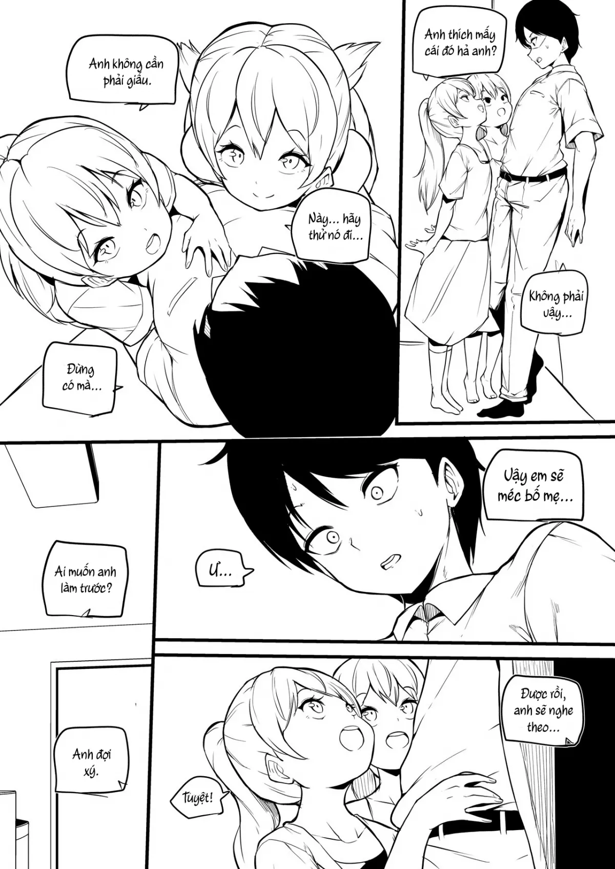 HentaiVN.net - Ảnh 6 - Lôi kéo Onii-chan vào Onda giáo [Futago no Imouto ga Onii-chan o Mesu Ochi Saseru] - Oneshot