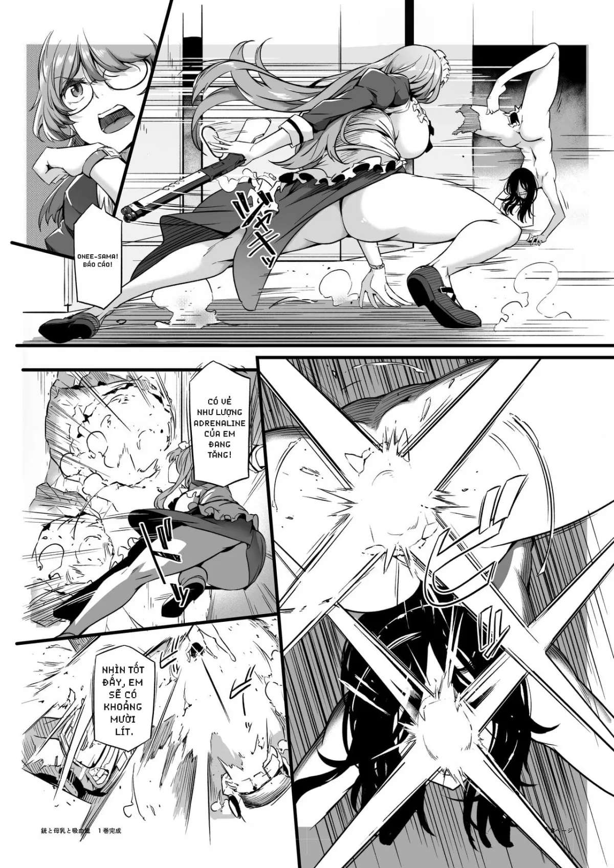 HentaiVN.net - Ảnh 6 - Juu to Bonyuu to Kyuuketsuki 1-Kan [Súng, sữa ngực, ma cà rồng] - Vol.1