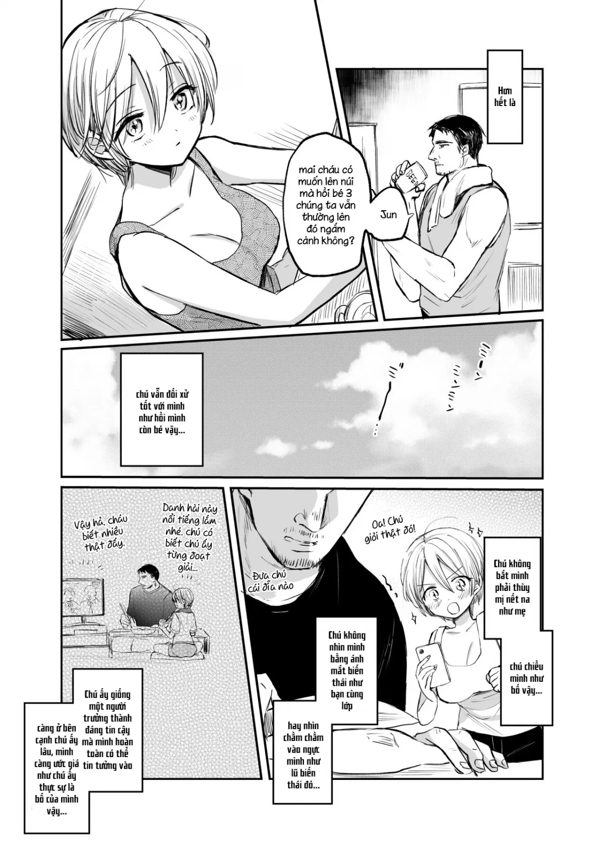 HentaiVN.net - Ảnh 12 - Sau khi trở thành nữ, tôi và chú... [Nyotaika Shita Ore wa, Oji-san ni] - Oneshot