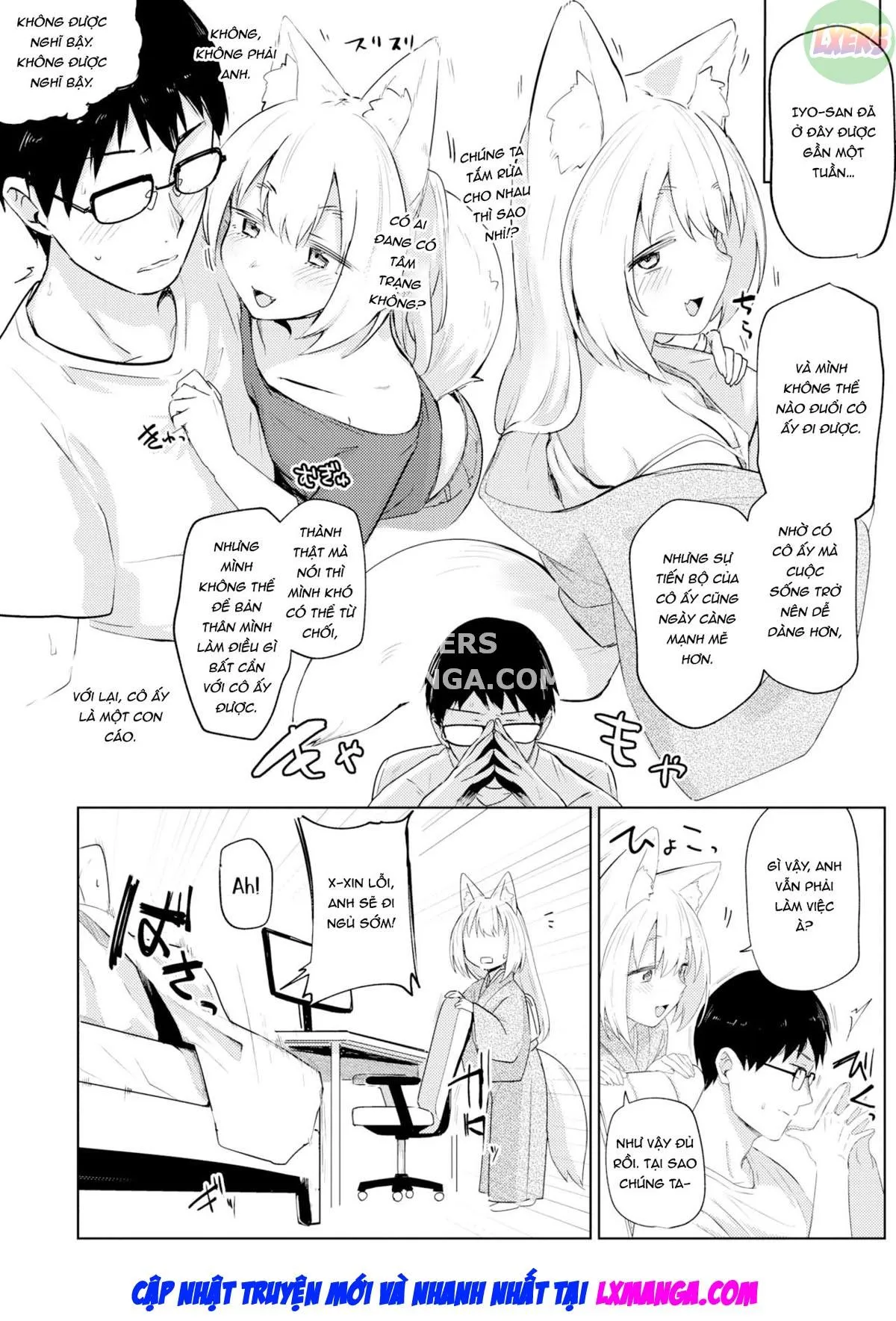 HentaiVN.net - Ảnh 11 - Giving Back Loving Fox [Oshikake Kitsune no Ongaeshi; A Fussy Fox's Repayment] - Oneshot