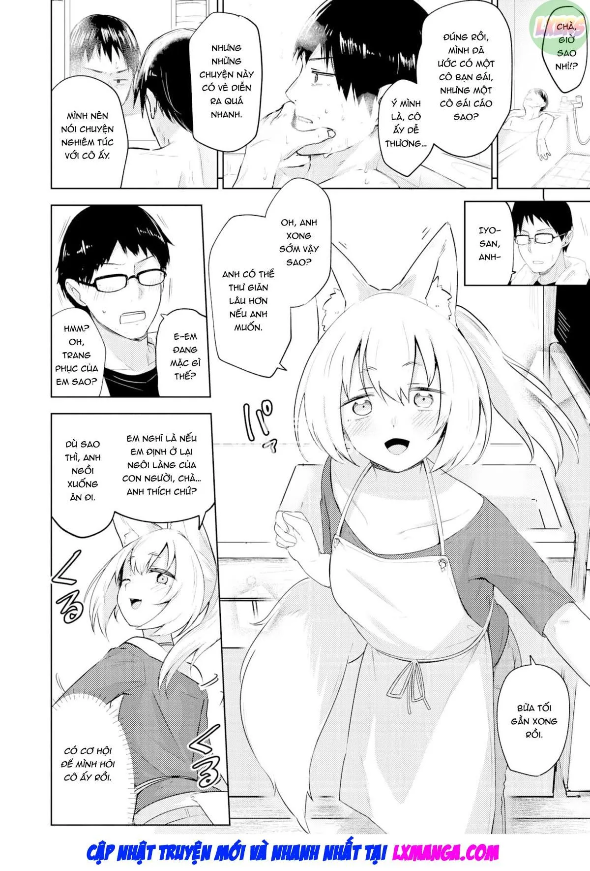 HentaiVN.net - Ảnh 9 - Giving Back Loving Fox [Oshikake Kitsune no Ongaeshi; A Fussy Fox's Repayment] - Oneshot