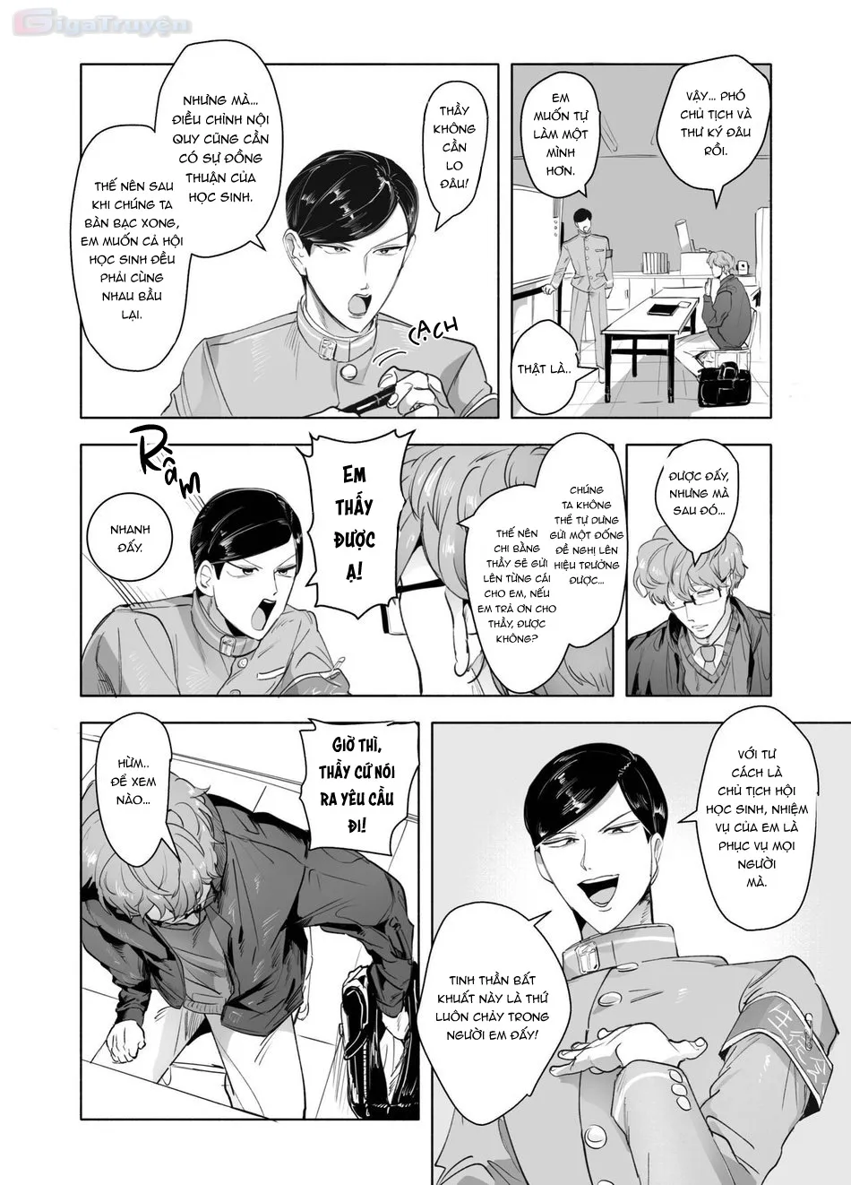 HentaiVN.net - Ảnh 6 - Cosplay y tá nóng bỏng cùng giáo viên biến thái trong phòng Hội Học sinh - Chap 1