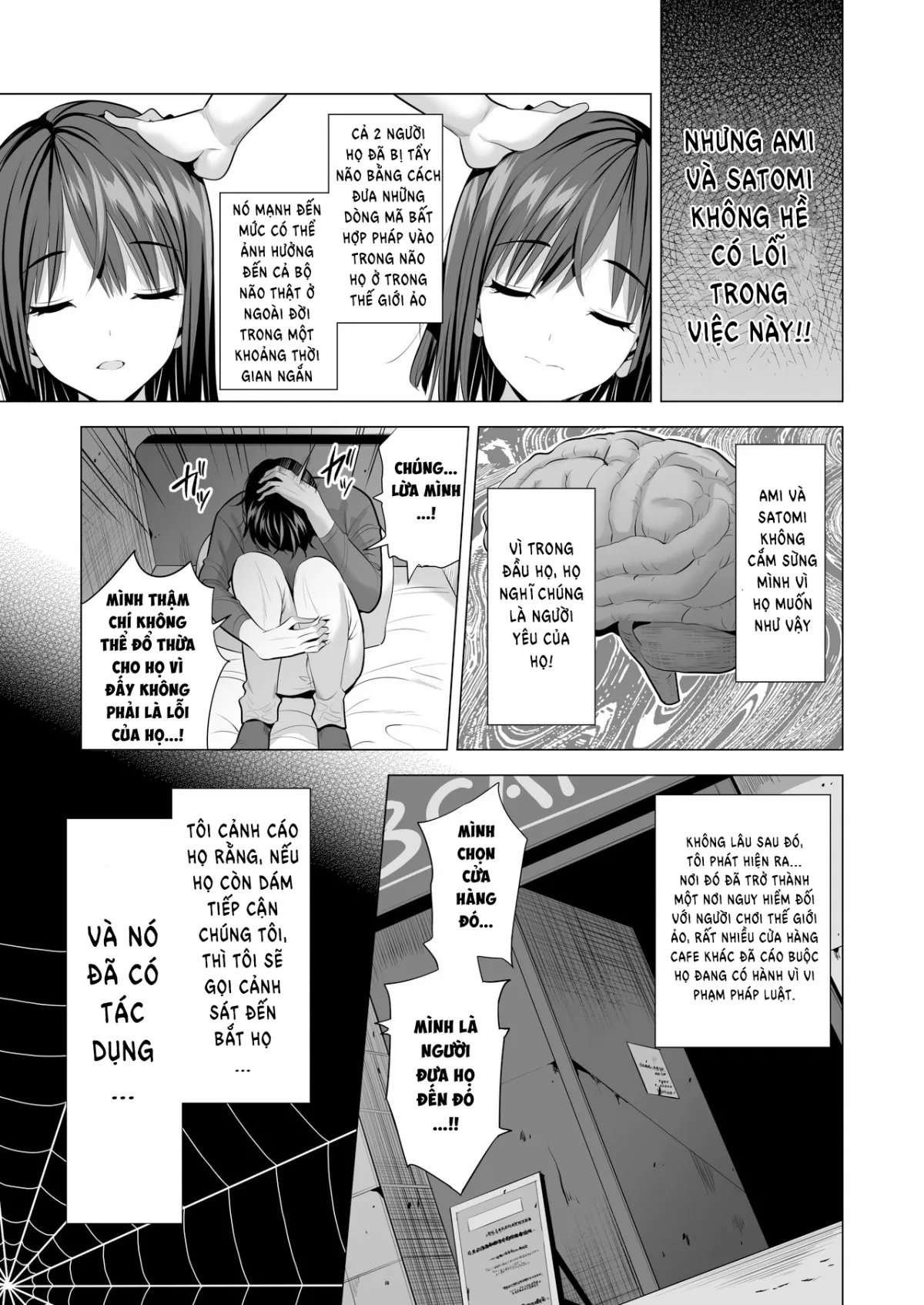 HentaiVN.net - Ảnh 71 - Bạn gái tôi bị mắc kệt trong động bàn tơ [Kumo no Su ni Torawareta Ore no Kanojo-tachi] - Oneshot