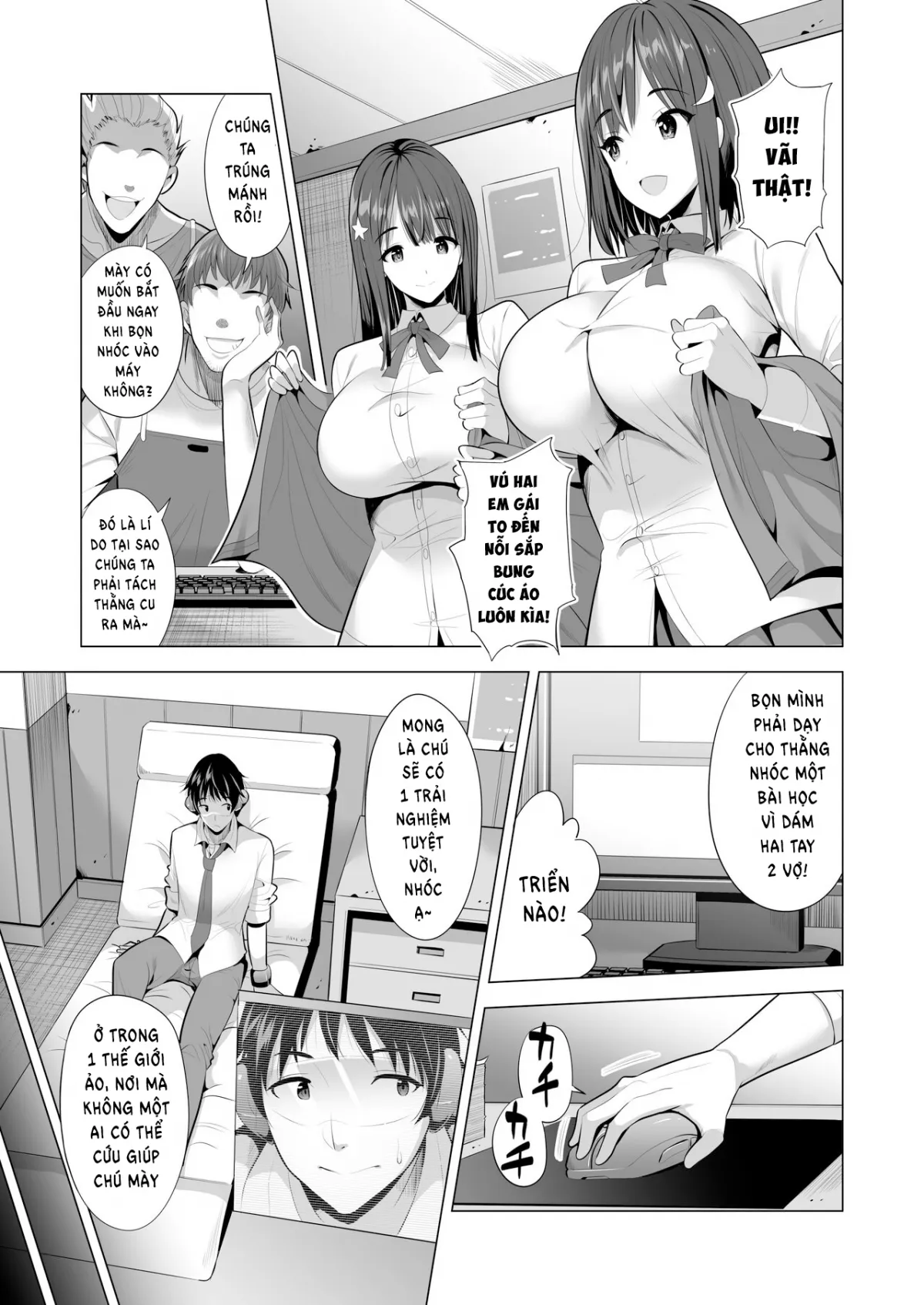 HentaiVN.net - Ảnh 9 - Bạn gái tôi bị mắc kệt trong động bàn tơ [Kumo no Su ni Torawareta Ore no Kanojo-tachi] - Oneshot