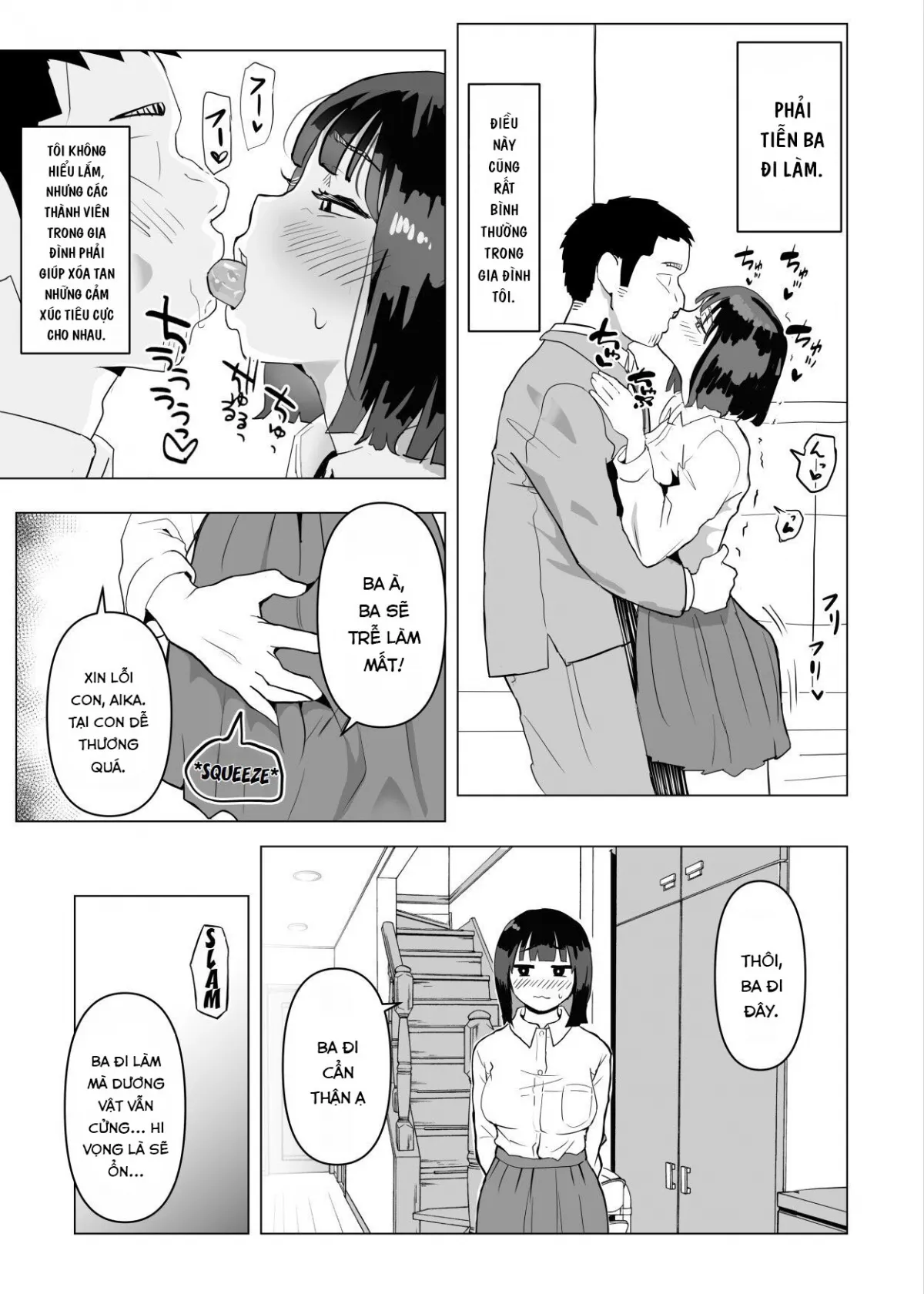 HentaiVN.net - Ảnh 11 - Uchi de wa Kazoku Sex wa Joushiki Rashii - Chap 1