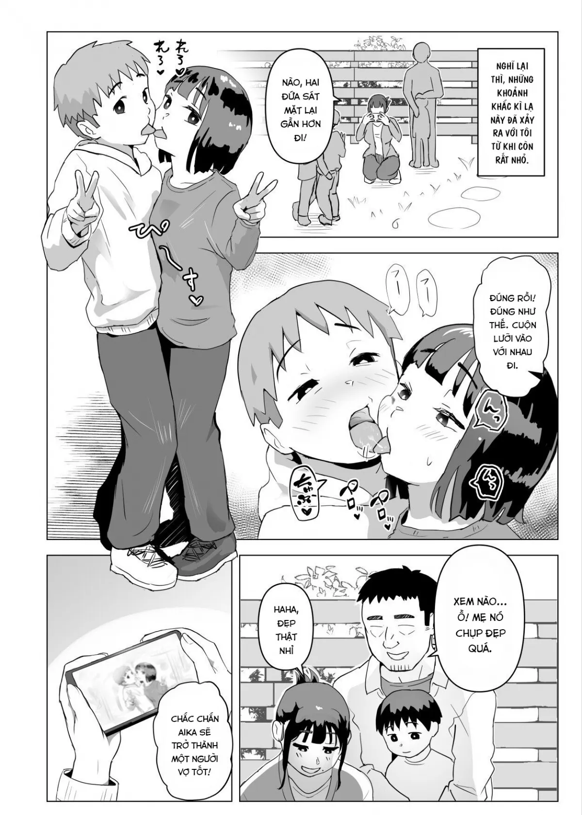 HentaiVN.net - Ảnh 12 - Uchi de wa Kazoku Sex wa Joushiki Rashii - Chap 1