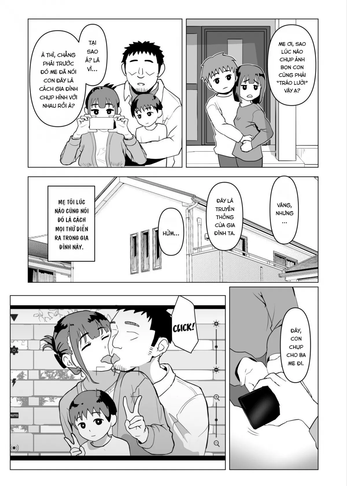 HentaiVN.net - Ảnh 13 - Uchi de wa Kazoku Sex wa Joushiki Rashii - Chap 1