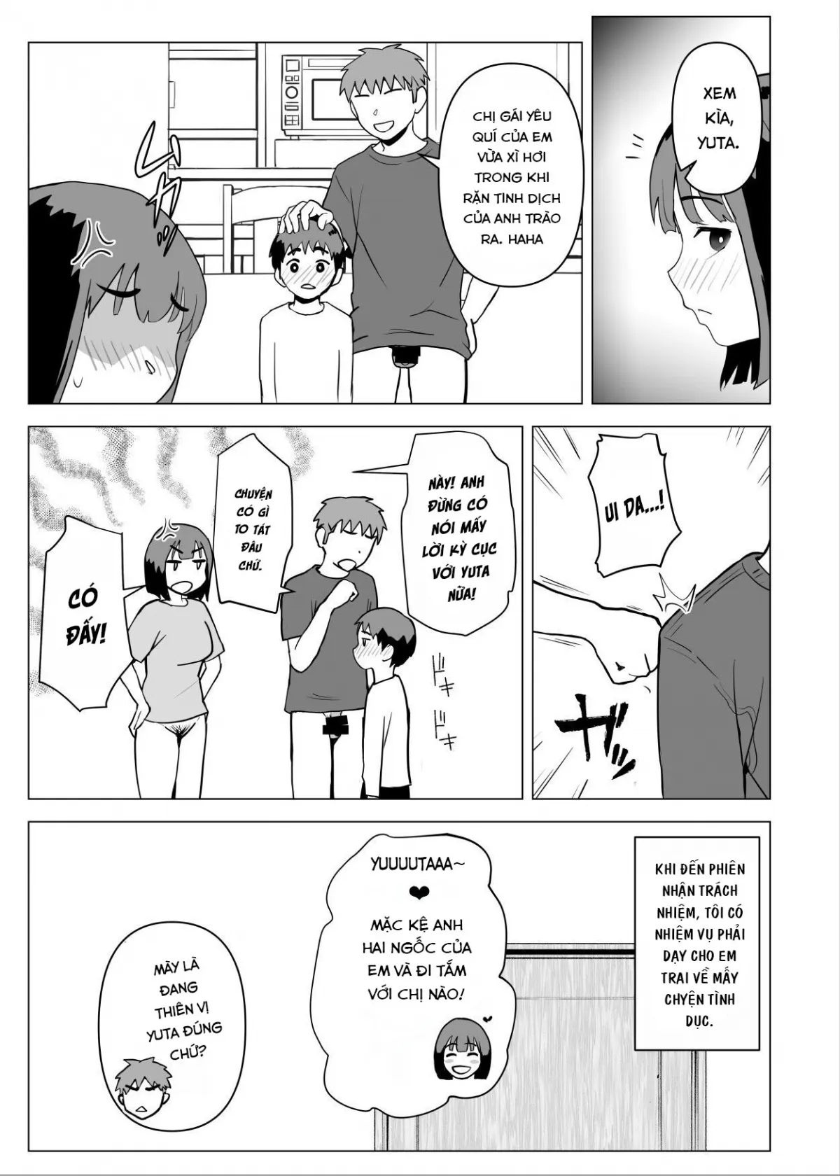 HentaiVN.net - Ảnh 20 - Uchi de wa Kazoku Sex wa Joushiki Rashii - Chap 1
