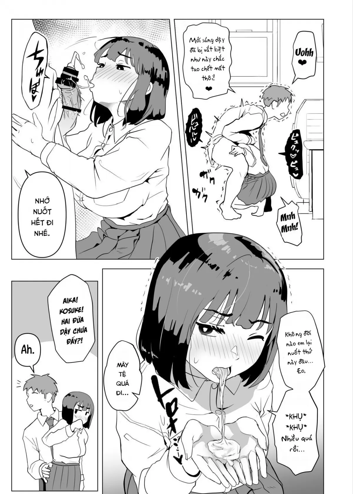 HentaiVN.net - Ảnh 7 - Uchi de wa Kazoku Sex wa Joushiki Rashii - Chap 1