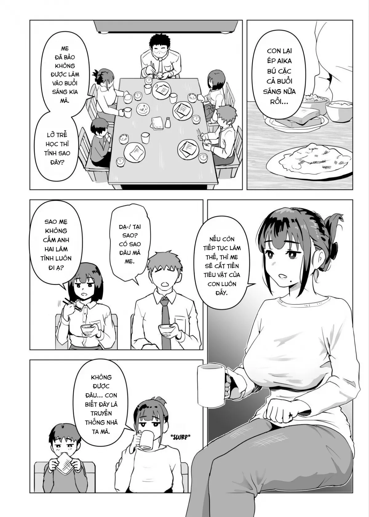 HentaiVN.net - Ảnh 8 - Uchi de wa Kazoku Sex wa Joushiki Rashii - Chap 1