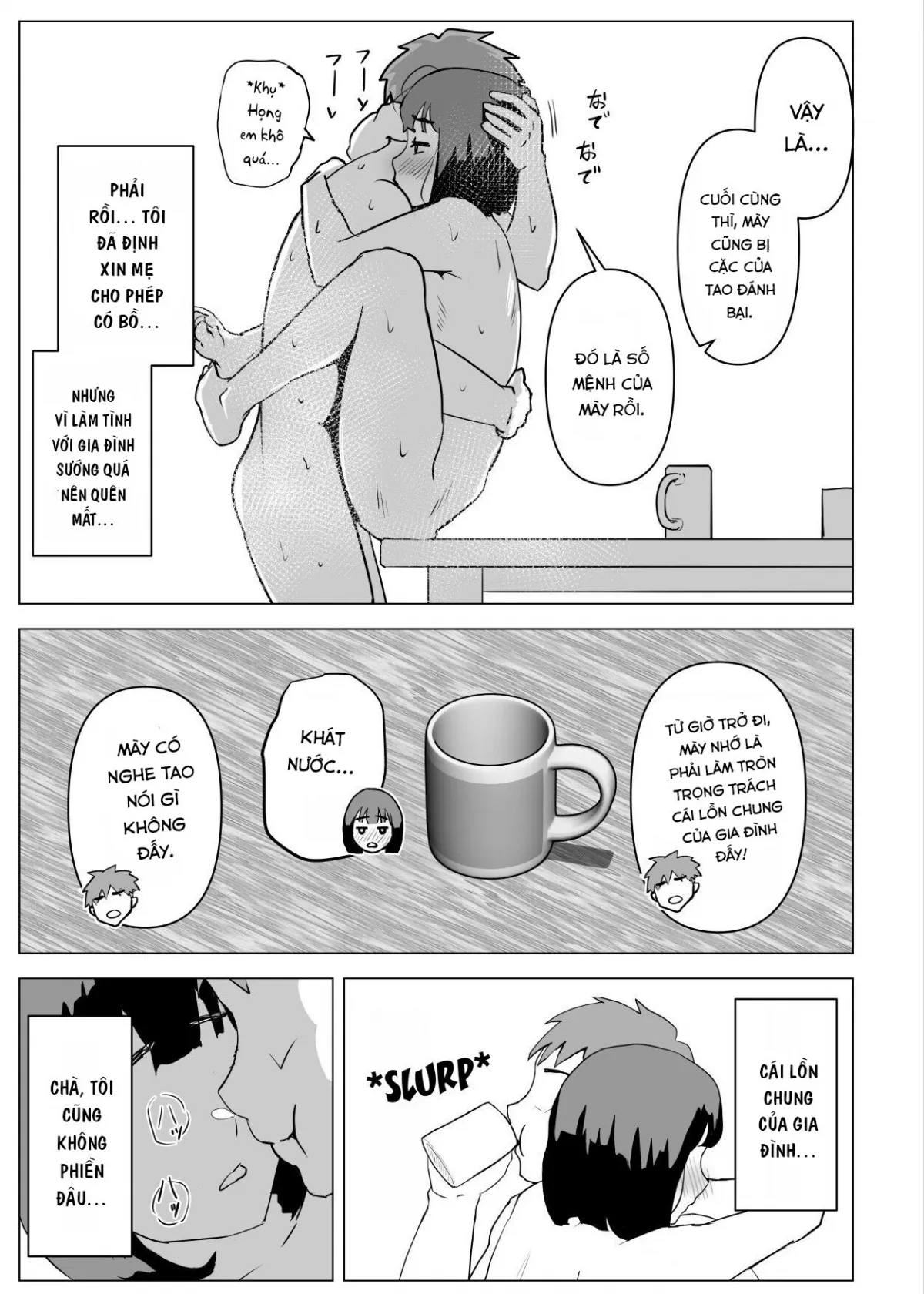 HentaiVN.net - Ảnh 23 - Uchi de wa Kazoku Sex wa Joushiki Rashii - Chap 3