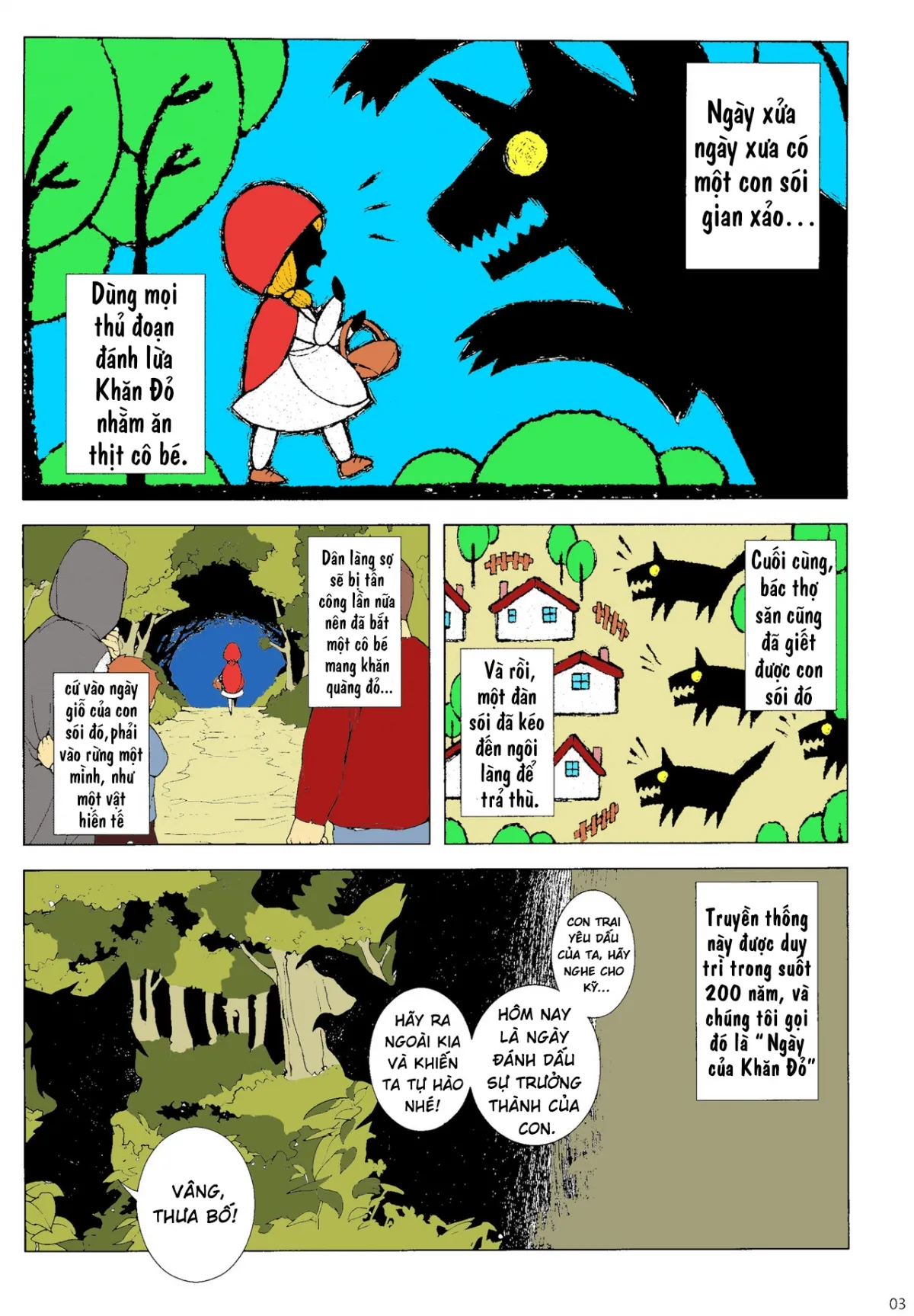 HentaiVN.net - Ảnh 5 - Cô bé quàng khăn đỏ-Chuyện cổ tích [Childhood Destruction - Big Red Riding Hood and The Little Wolf] - Oneshot