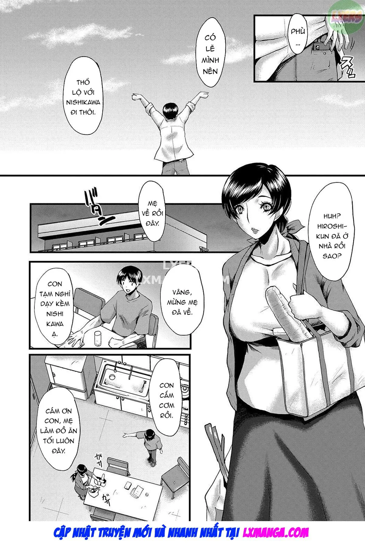 HentaiVN.net - Ảnh 7 - My friend stole away both my childhood friend and my mother [Tomodachi, Osananajimi mo Kaa-san mo Netorareru] - Chap 3