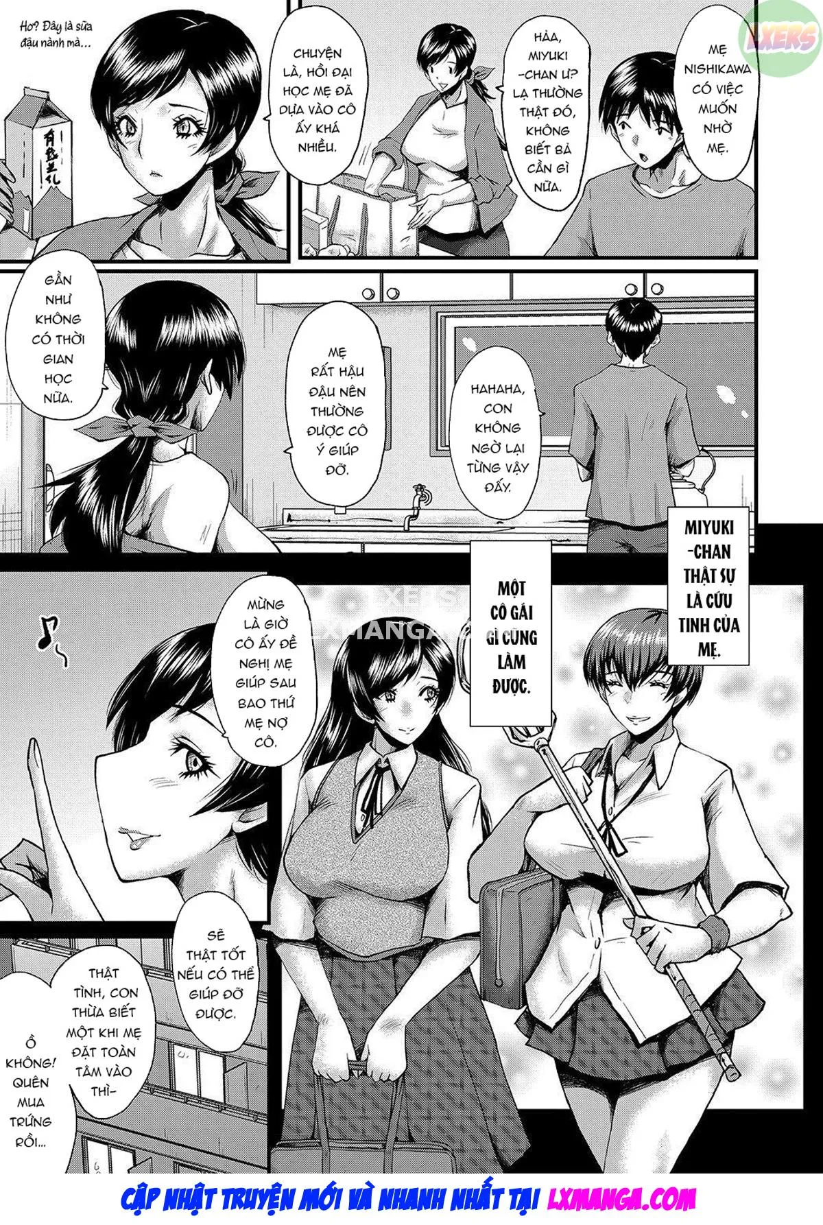 HentaiVN.net - Ảnh 8 - My friend stole away both my childhood friend and my mother [Tomodachi, Osananajimi mo Kaa-san mo Netorareru] - Chap 3