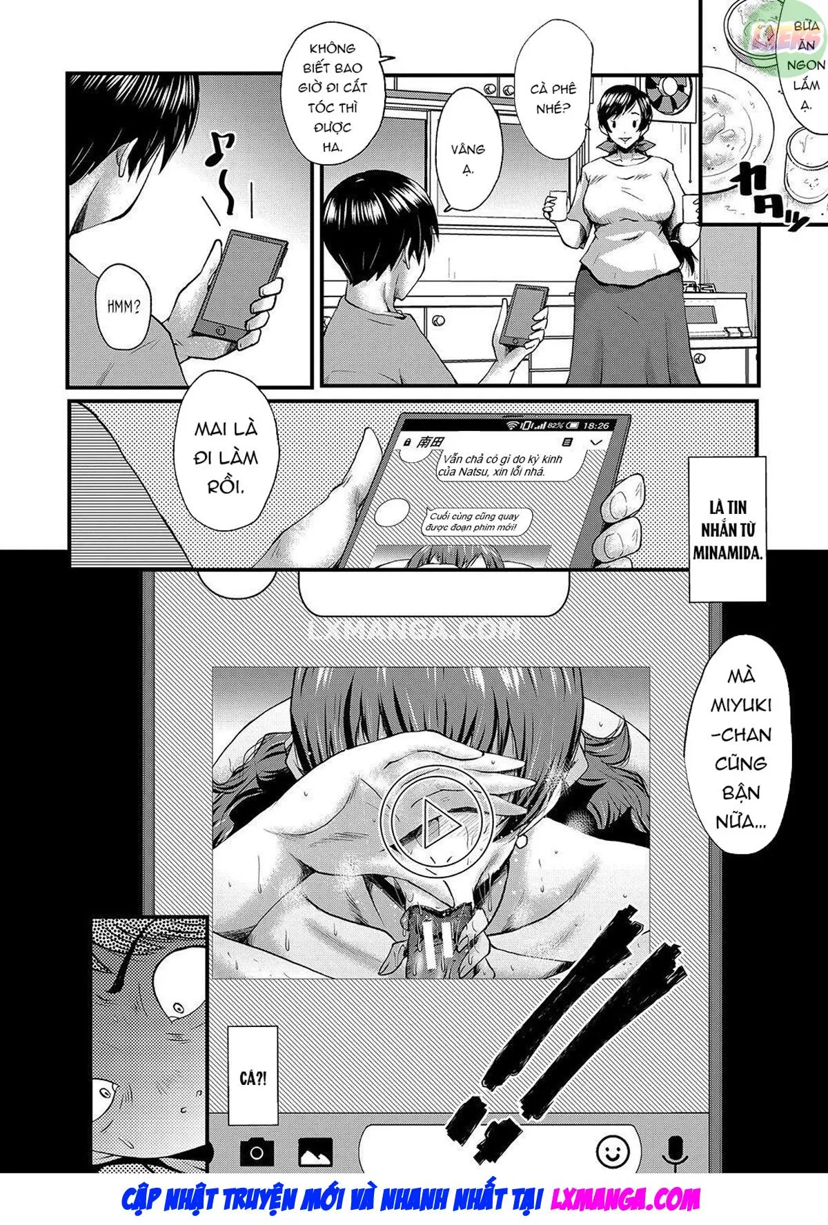 HentaiVN.net - Ảnh 9 - My friend stole away both my childhood friend and my mother [Tomodachi, Osananajimi mo Kaa-san mo Netorareru] - Chap 3