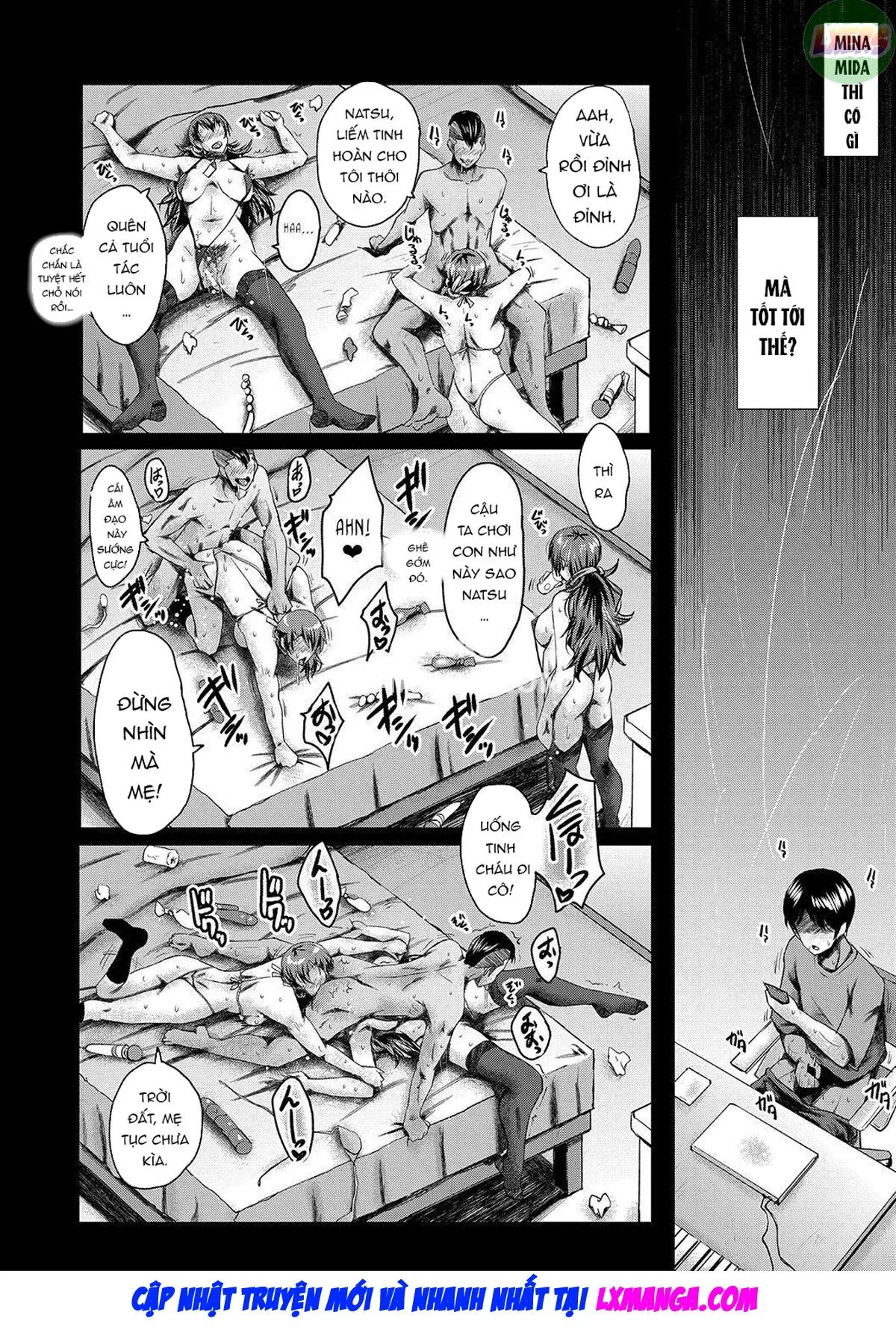 HentaiVN.net - Ảnh 21 - My friend stole away both my childhood friend and my mother [Tomodachi, Osananajimi mo Kaa-san mo Netorareru] - Chap 4