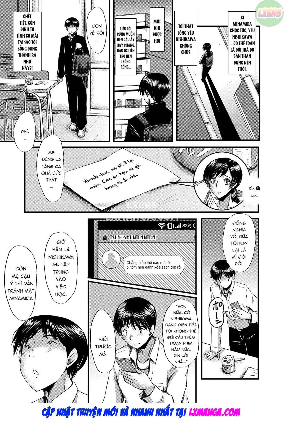 HentaiVN.net - Ảnh 6 - My friend stole away both my childhood friend and my mother [Tomodachi, Osananajimi mo Kaa-san mo Netorareru] - Chap 5