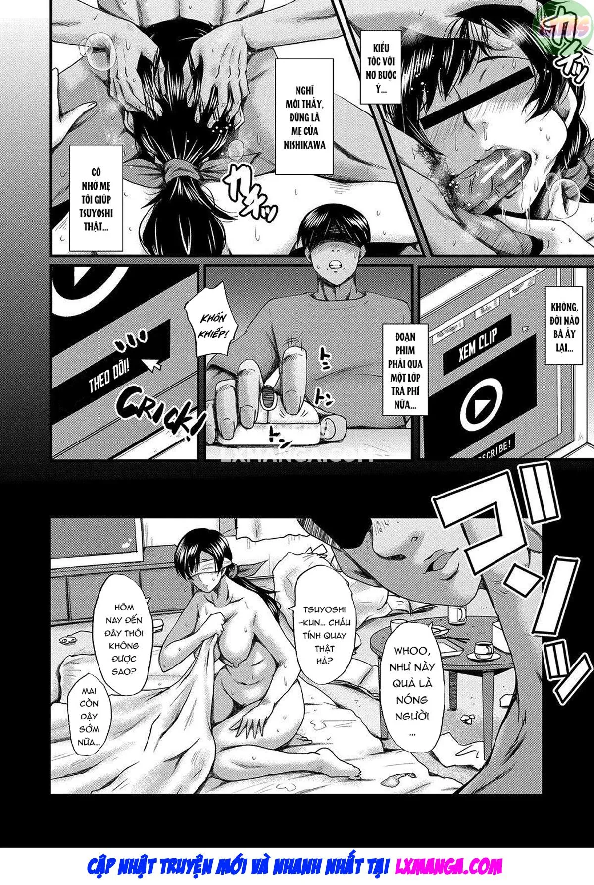 HentaiVN.net - Ảnh 9 - My friend stole away both my childhood friend and my mother [Tomodachi, Osananajimi mo Kaa-san mo Netorareru] - Chap 5