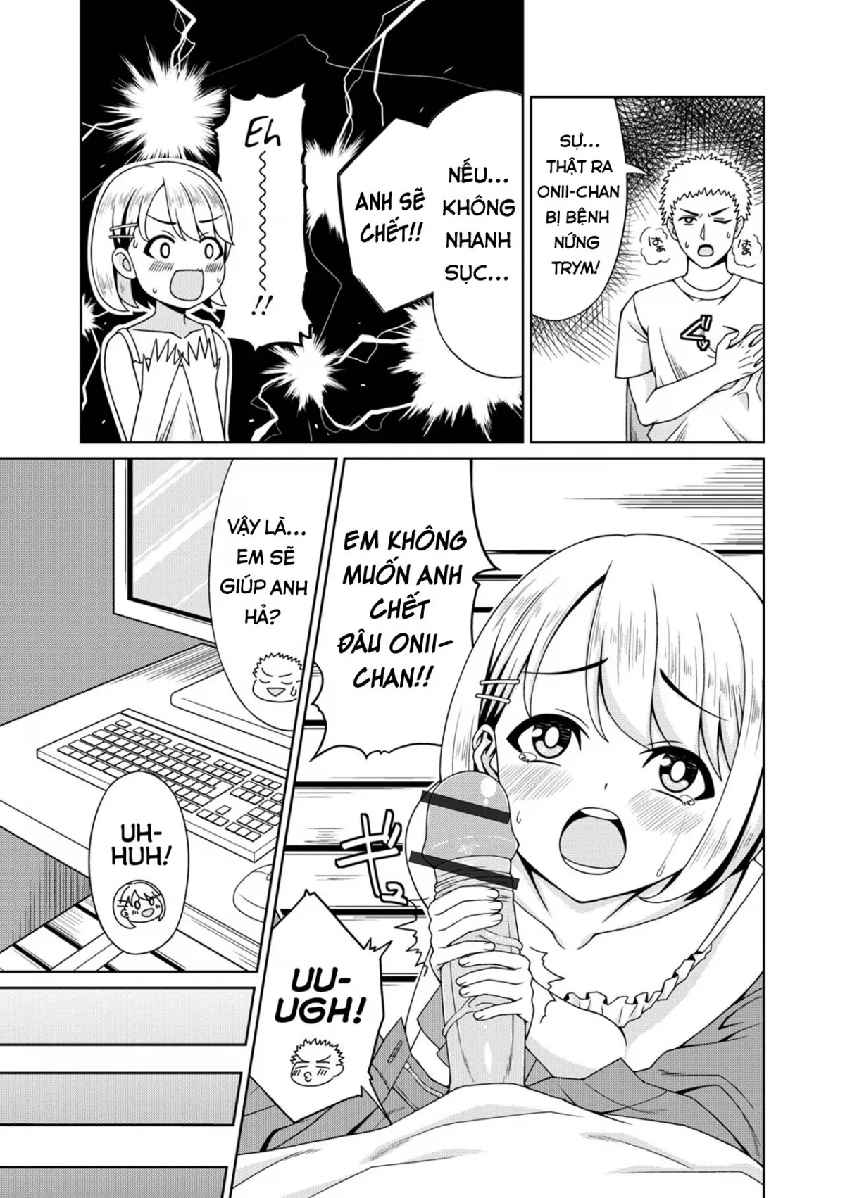 HentaiVN.net - Ảnh 3 - Em sẽ chữa bệnh nứng cho anh [H na Byouki Watashi ga Naoshi te Ageru ; I'll Cure Your Hornyitis Disease] - Oneshot