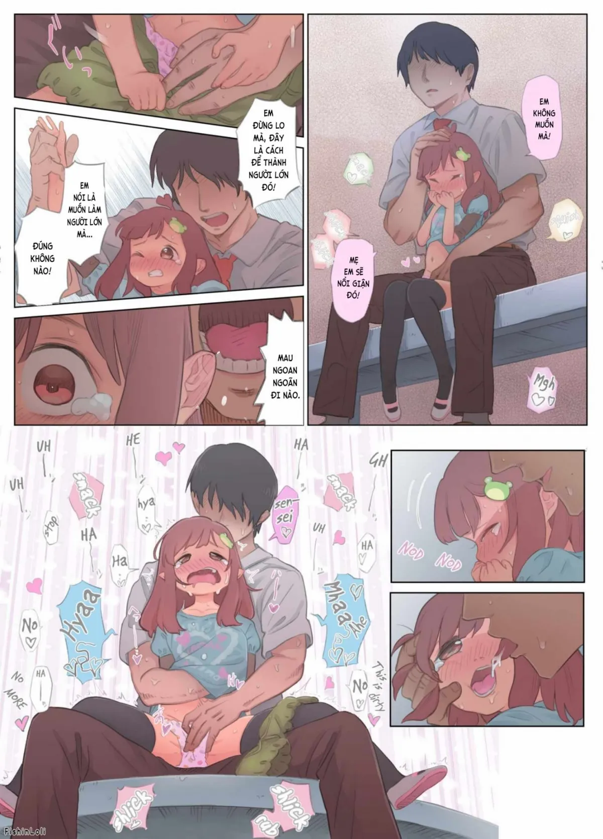 HentaiVN.net - Ảnh 19 - Cô gái ngây thơ Yua-chan - mối tình bị cấm đoán với giáo viên tàn bạo... [Innocent Girl Yua-chan - forbidden love affair with sadistic teacher...] - Oneshot