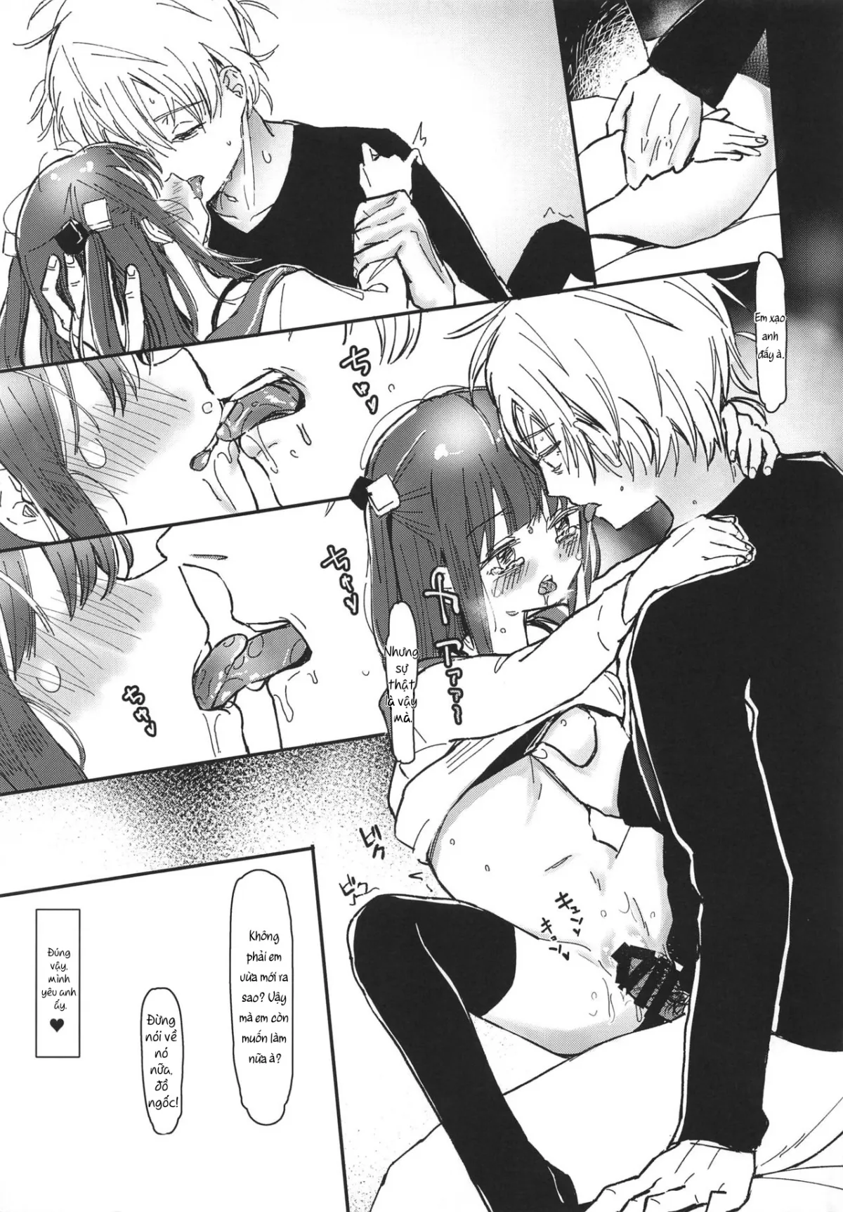 HentaiVN.net - Ảnh 14 - Mỗi khi anh gục ngã, em sẽ là chỗ dựa của anh. [Onii-chan ga Genkinai kara SEX Shite Mita] - Oneshot.