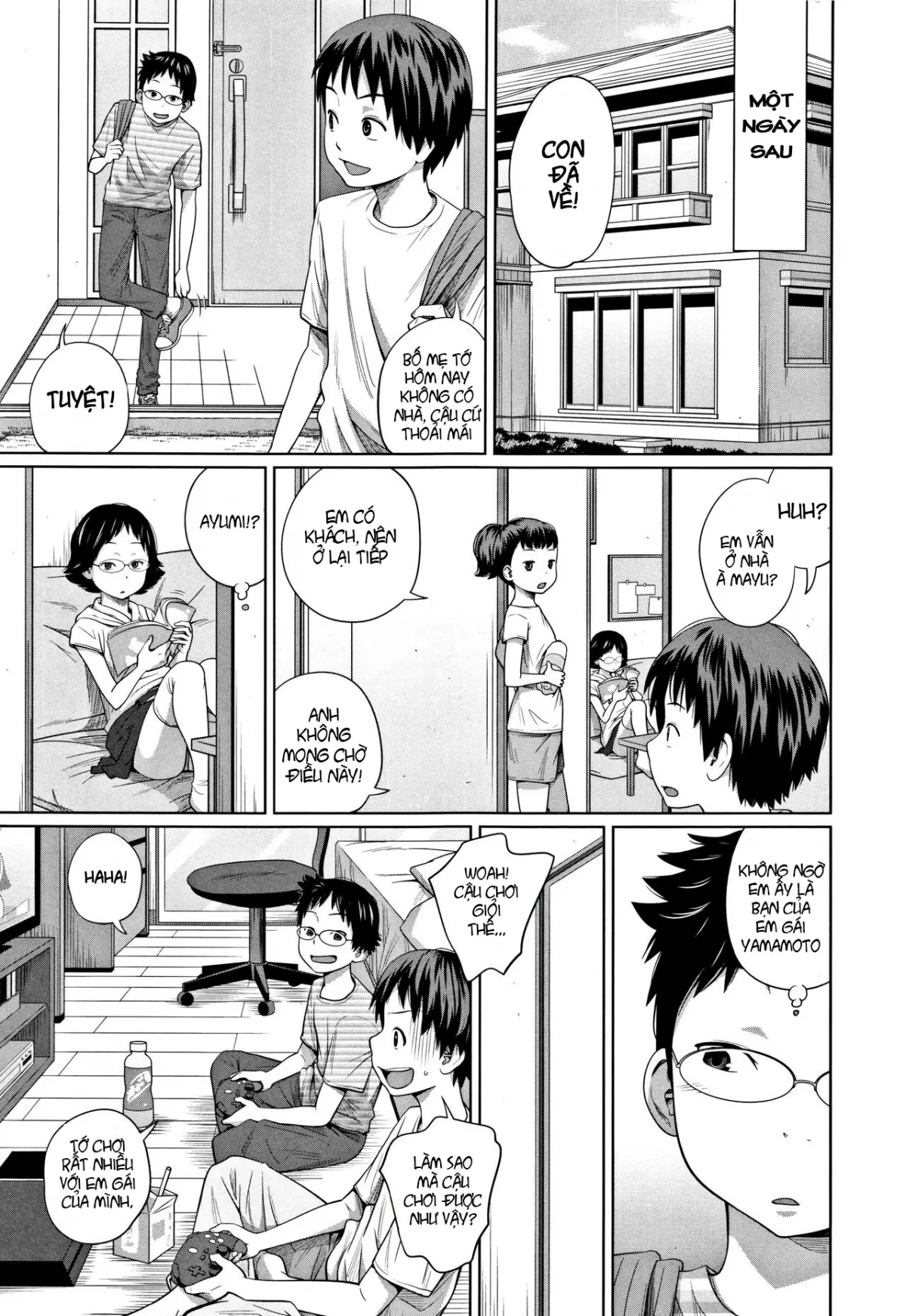 HentaiVN.net - Ảnh 4 - Tomodachi n uchi de orusuban [Looking after a friend's house] - Oneshot