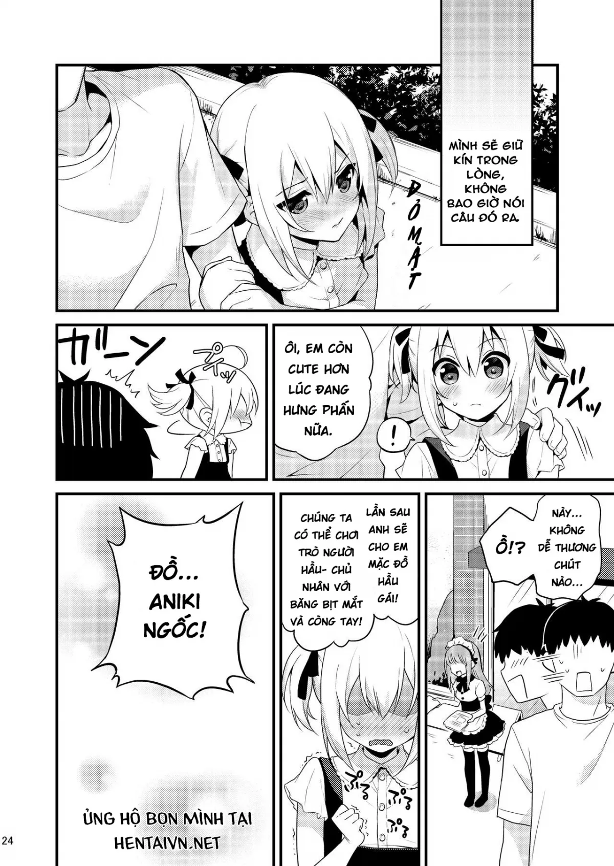 HentaiVN.net - Ảnh 20 - Hãy trở thành đứa em gái dễ thương vì Onii-chan nhé! Phần 2 [Kawaii Otouto wa Onii-chan no Tame ni Imouto ni Narubeki! Sono 2; 可愛い弟はお兄ちゃんの為に妹になるべき! その2] - 1-shot (phần 2)