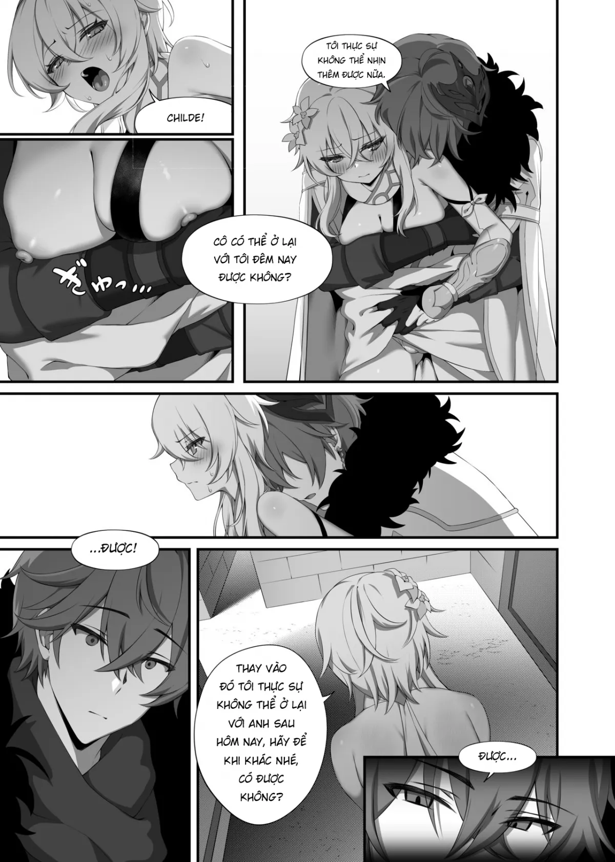 HentaiVN.net - Ảnh 10 - Lumine cùng Childe ở Snezhnaya [Yukiguni kara kita Koibito] - Oneshot