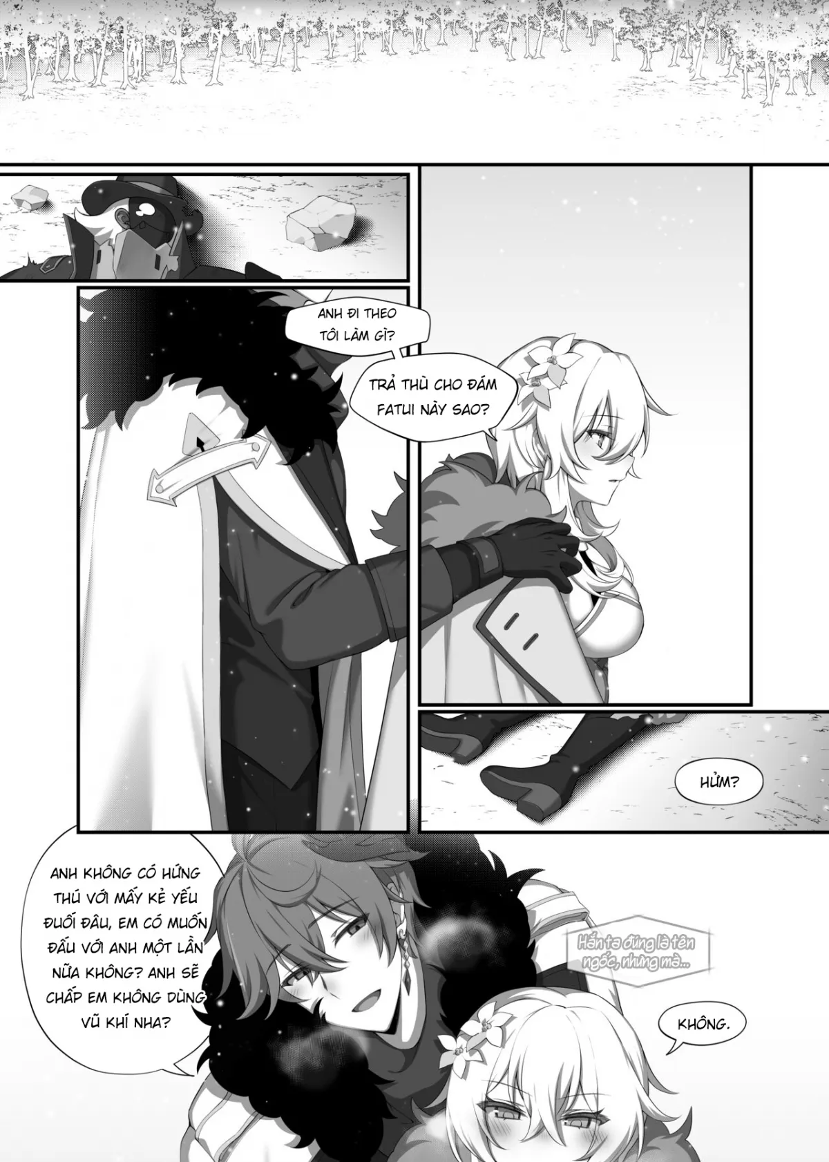 HentaiVN.net - Ảnh 18 - Lumine cùng Childe ở Snezhnaya [Yukiguni kara kita Koibito] - Oneshot