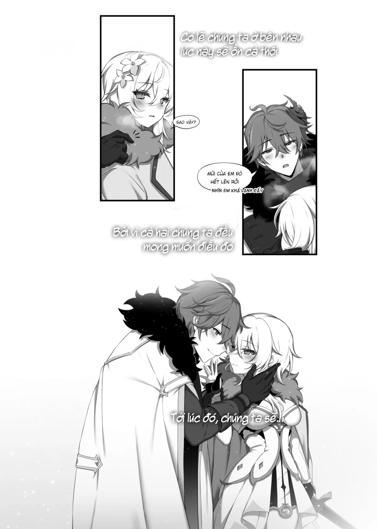 HentaiVN.net - Ảnh 19 - Lumine cùng Childe ở Snezhnaya [Yukiguni kara kita Koibito] - Oneshot