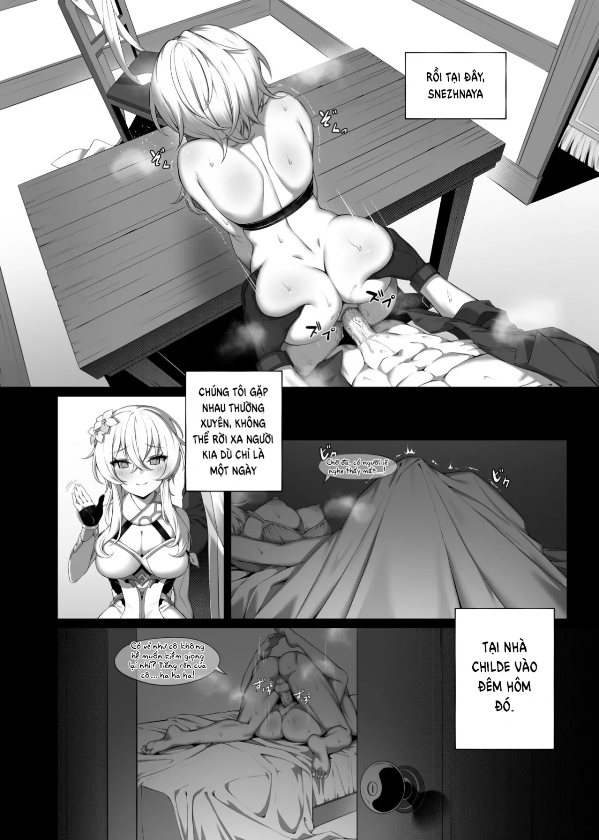 HentaiVN.net - Ảnh 5 - Lumine cùng Childe ở Snezhnaya [Yukiguni kara kita Koibito] - Oneshot