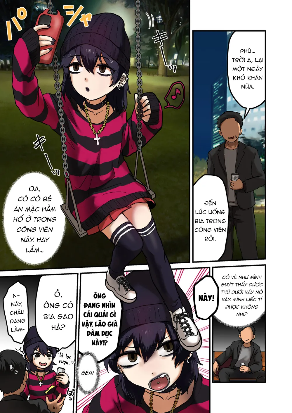 HentaiVN.net - Ảnh 3 - Punk Joshi to Yoru no Kouen de xx - Chap 1