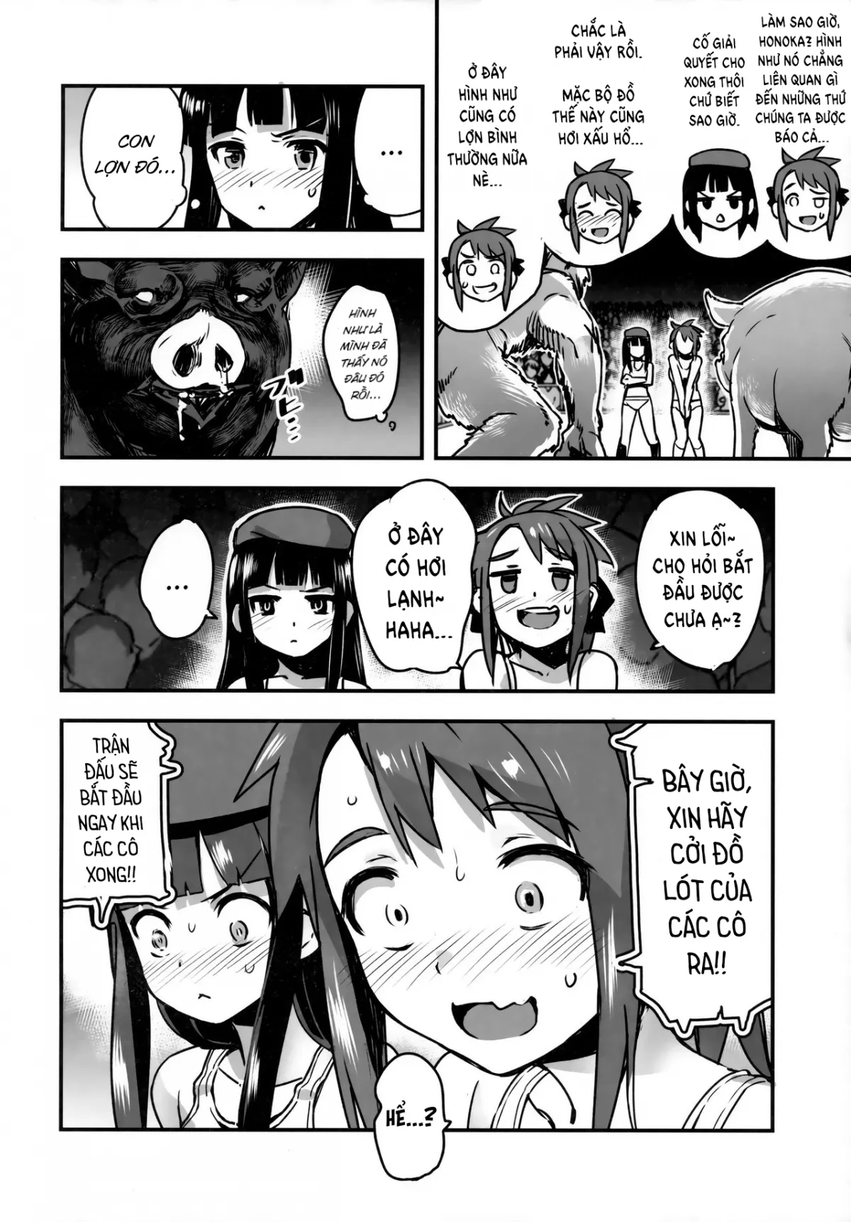 HentaiVN.net - Ảnh 13 - Hadakahime Honoka San Kyodai Osubuta vs Chounouryoku Shoujo! - Oneshot - A