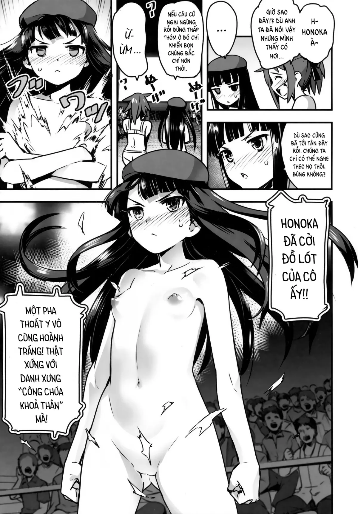 HentaiVN.net - Ảnh 14 - Hadakahime Honoka San Kyodai Osubuta vs Chounouryoku Shoujo! - Oneshot - A