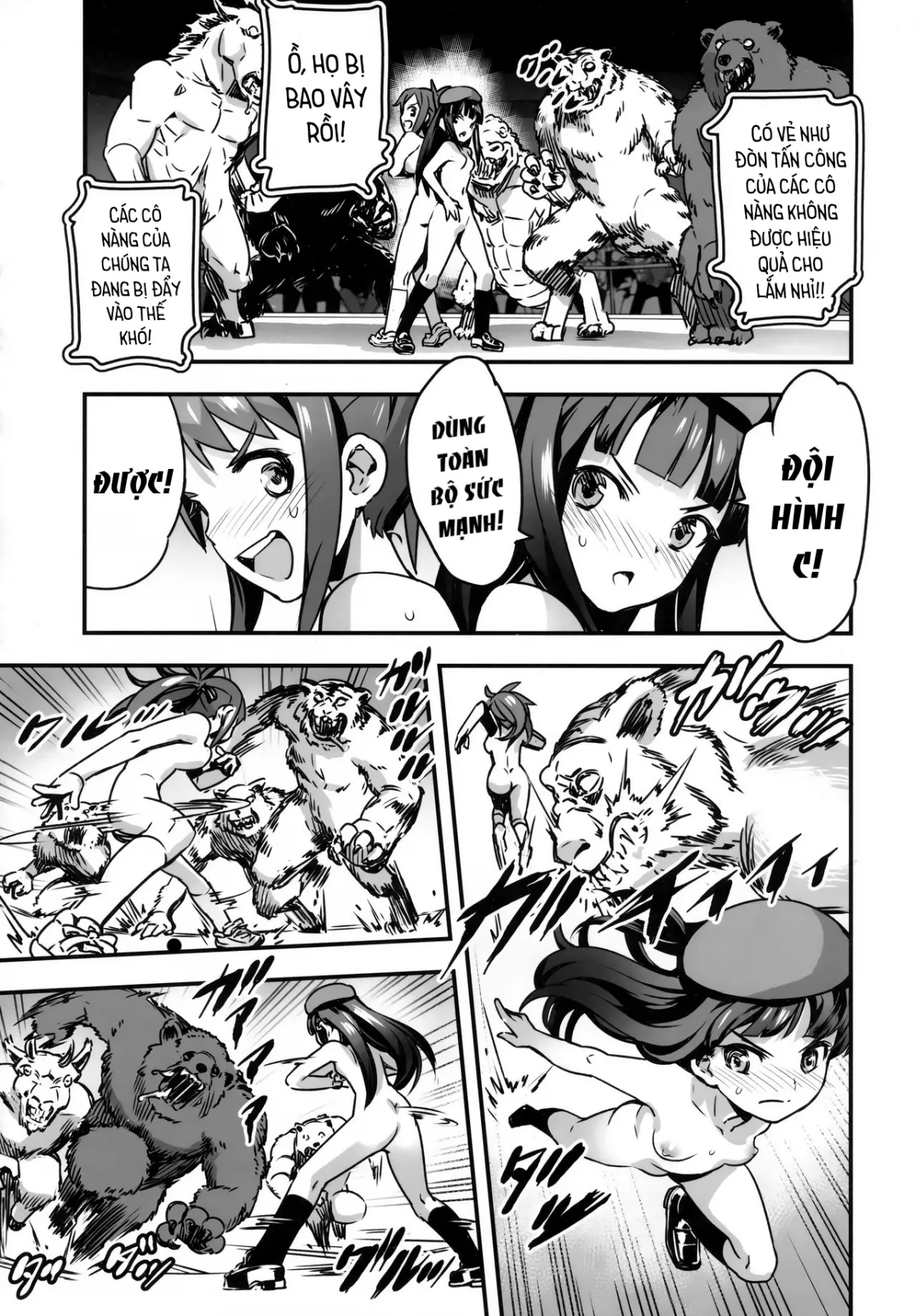 HentaiVN.net - Ảnh 20 - Hadakahime Honoka San Kyodai Osubuta vs Chounouryoku Shoujo! - Oneshot - A