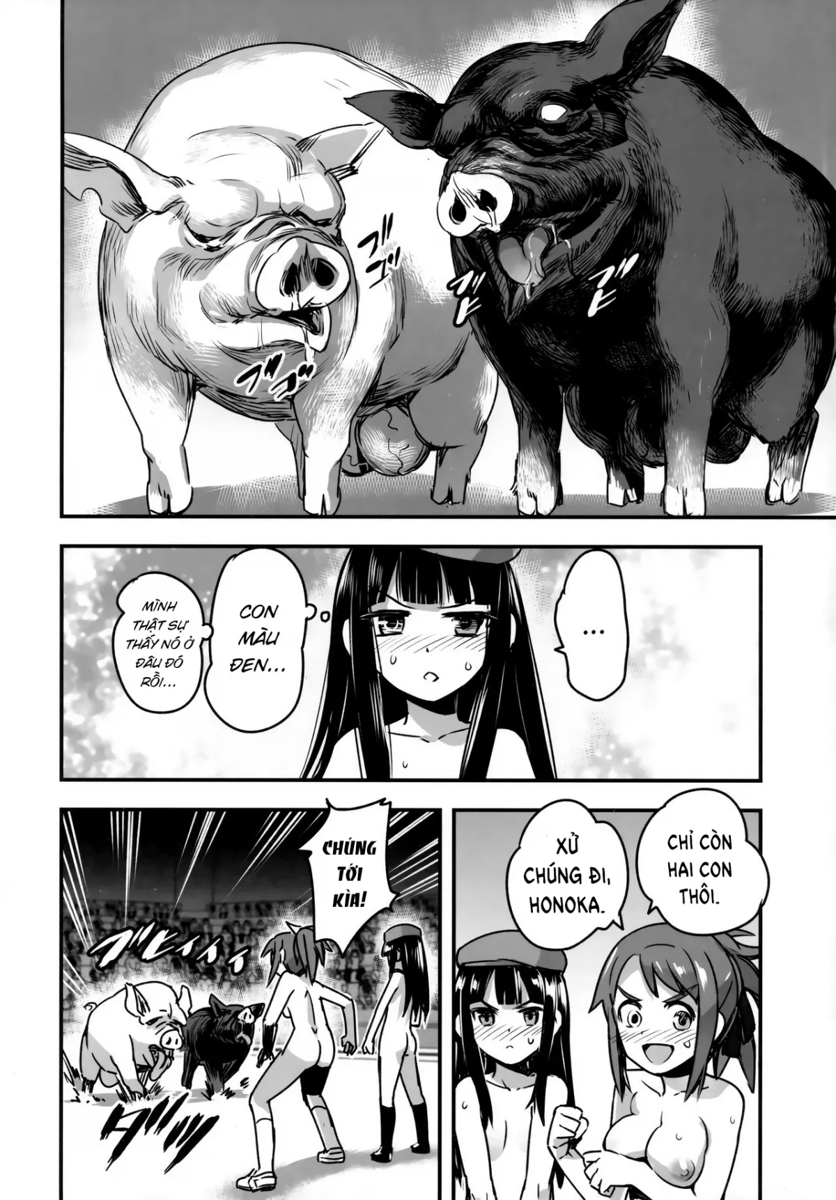 HentaiVN.net - Ảnh 23 - Hadakahime Honoka San Kyodai Osubuta vs Chounouryoku Shoujo! - Oneshot - A