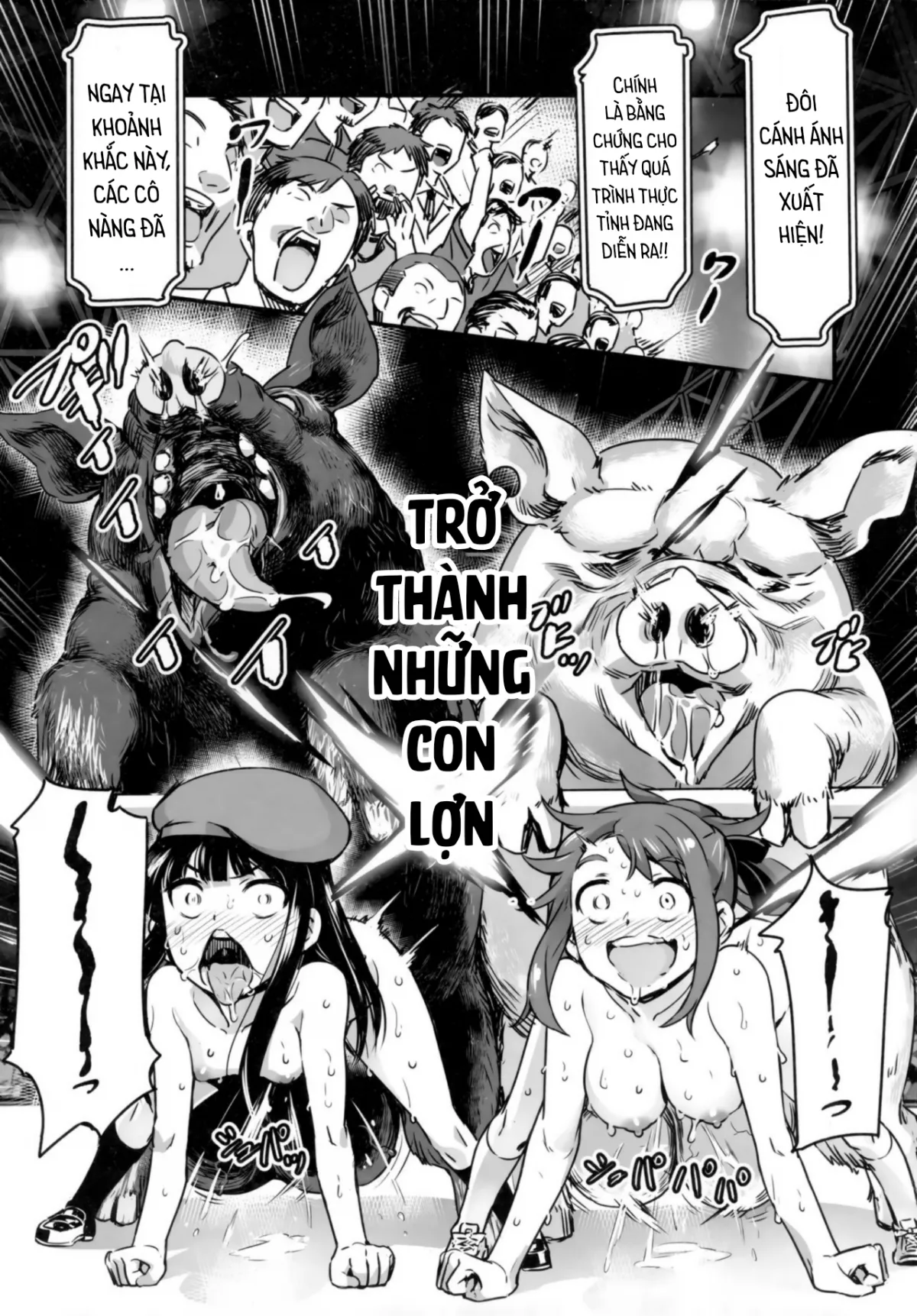 HentaiVN.net - Ảnh 12 - Hadakahime Honoka San Kyodai Osubuta vs Chounouryoku Shoujo! - Oneshot - B