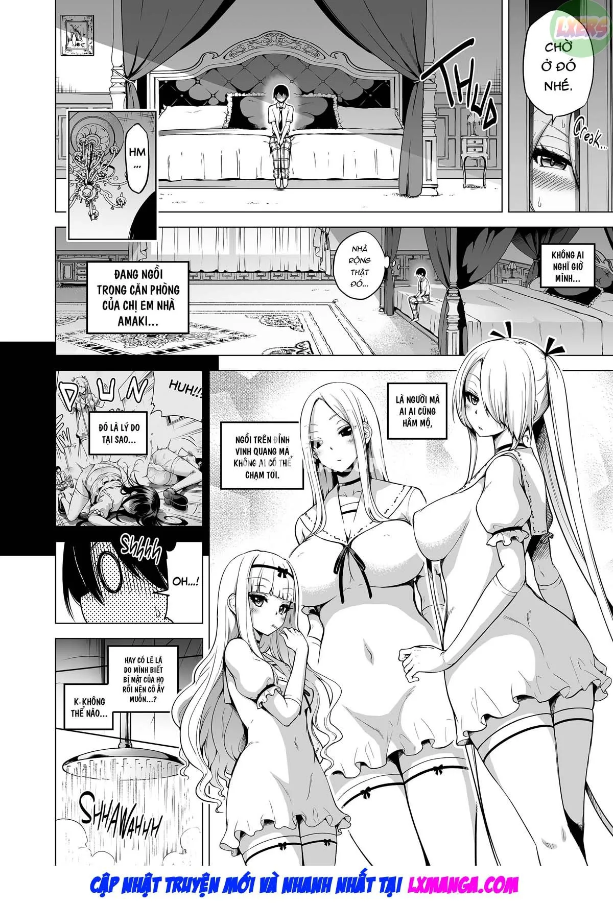 HentaiVN.net - Ảnh 31 - Boku ni Shika Furenai Succubus Sanshimai ni Shiborareru Hanashi - Oneshot