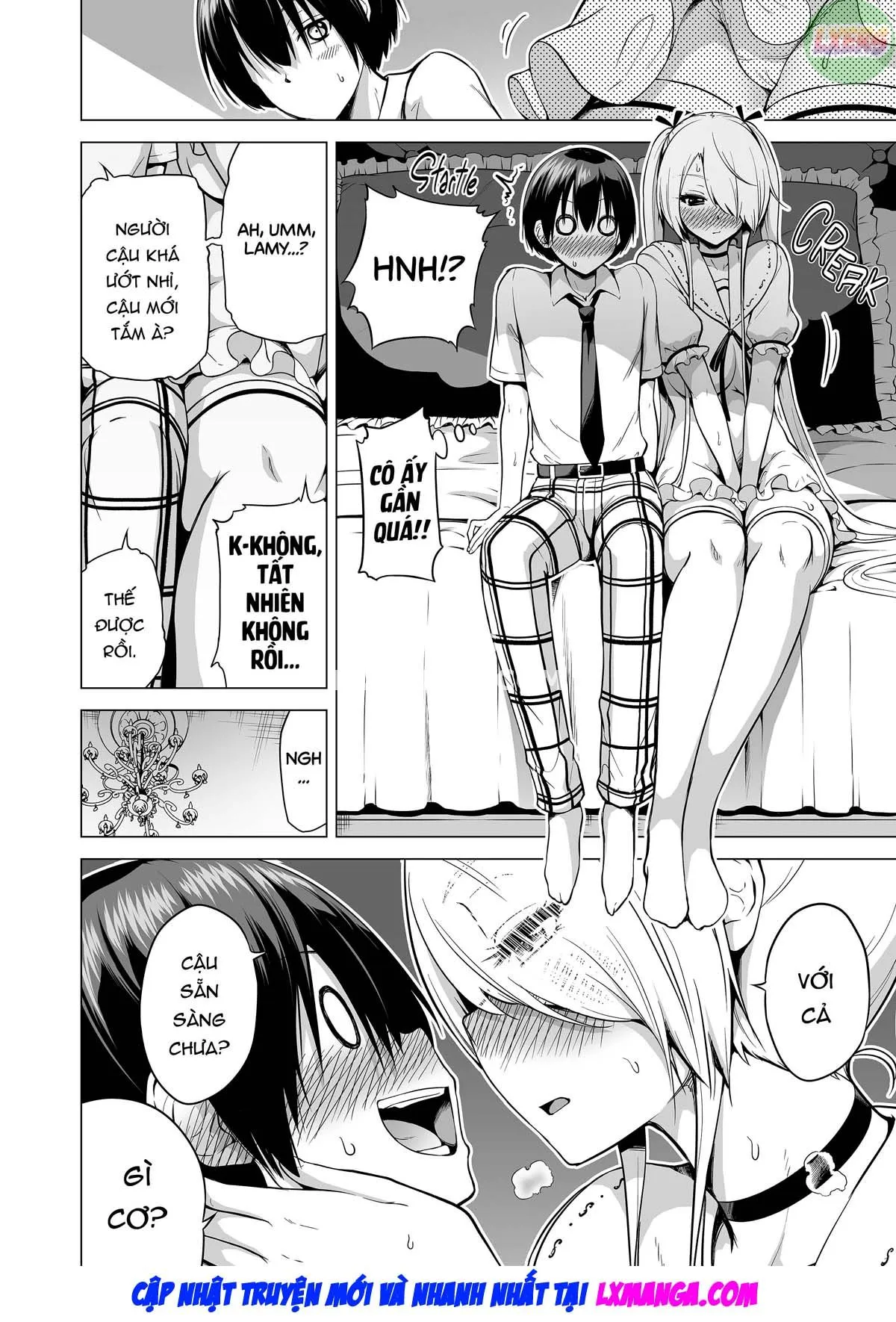 HentaiVN.net - Ảnh 35 - Boku ni Shika Furenai Succubus Sanshimai ni Shiborareru Hanashi - Oneshot