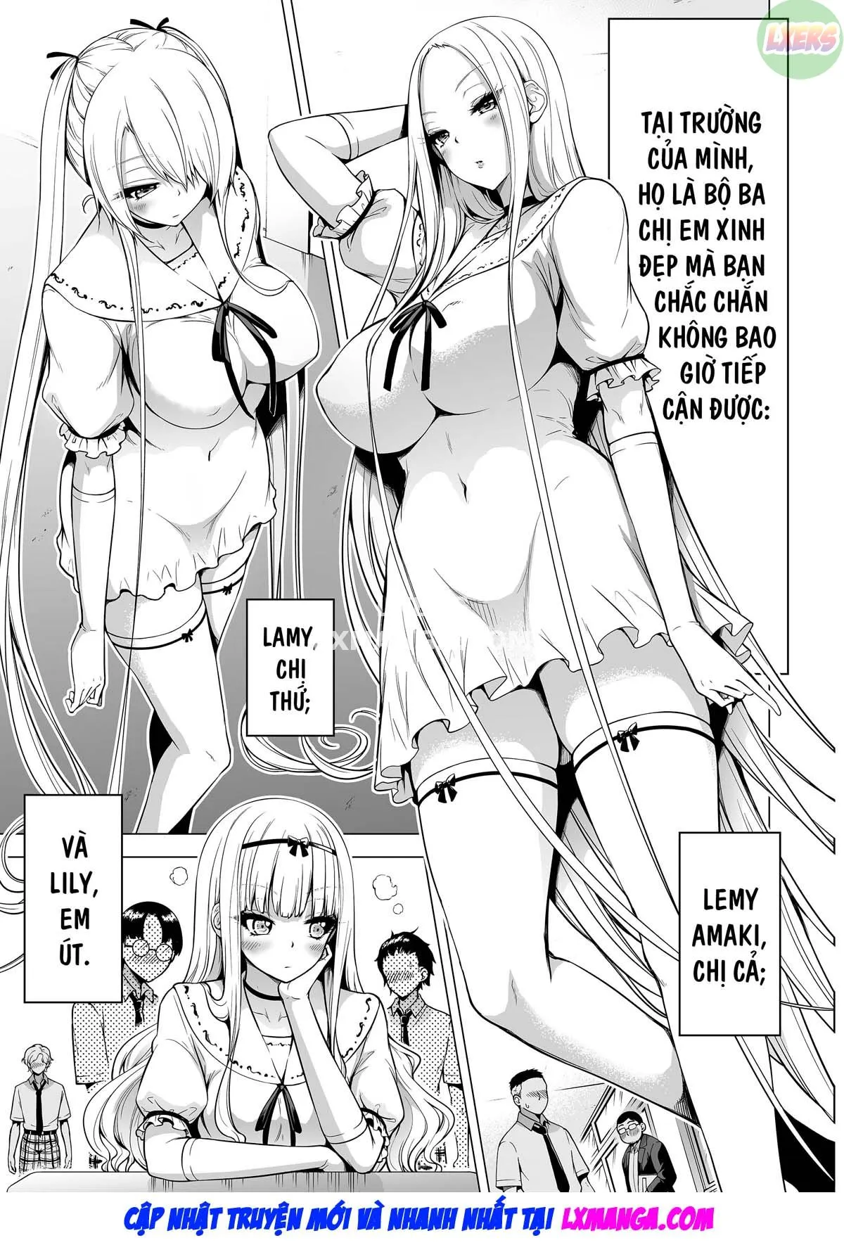 HentaiVN.net - Ảnh 5 - Boku ni Shika Furenai Succubus Sanshimai ni Shiborareru Hanashi - Oneshot