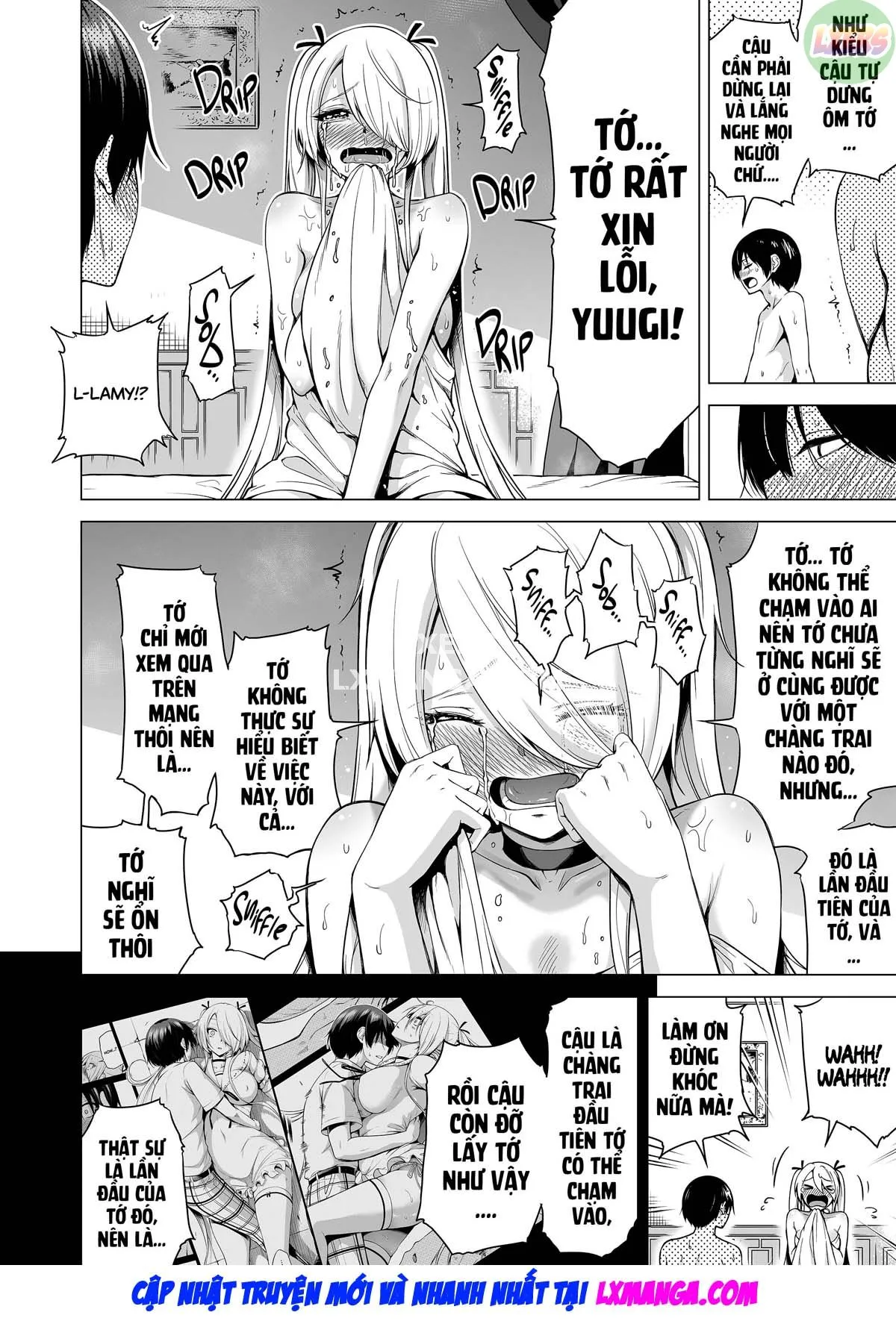 HentaiVN.net - Ảnh 83 - Boku ni Shika Furenai Succubus Sanshimai ni Shiborareru Hanashi - Oneshot