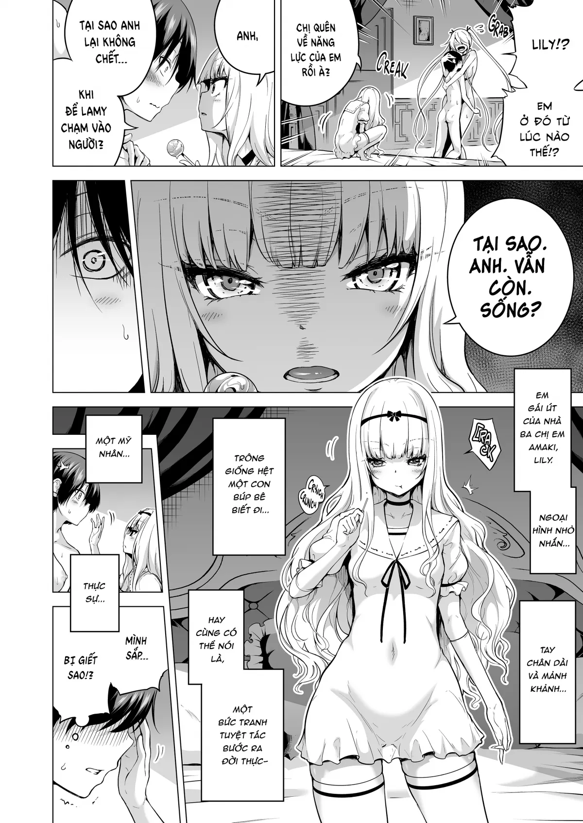 HentaiVN.net - Ảnh 6 - Boku ni Shika Furenai Succubus Sanshimai ni Shiborareru Hanashi - Chap 2
