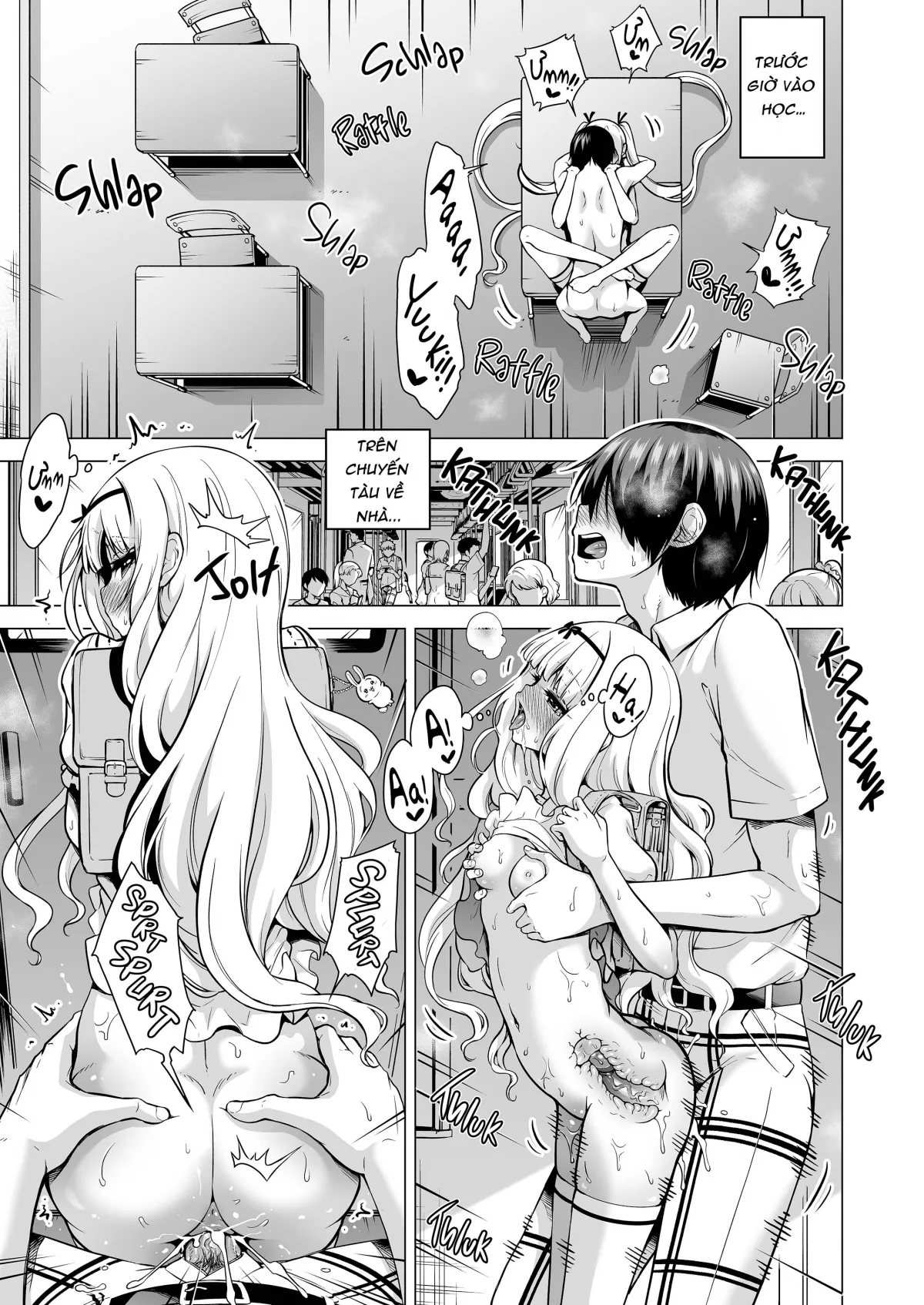 HentaiVN.net - Ảnh 65 - Boku ni Shika Furenai Succubus Sanshimai ni Shiborareru Hanashi - Chap 2